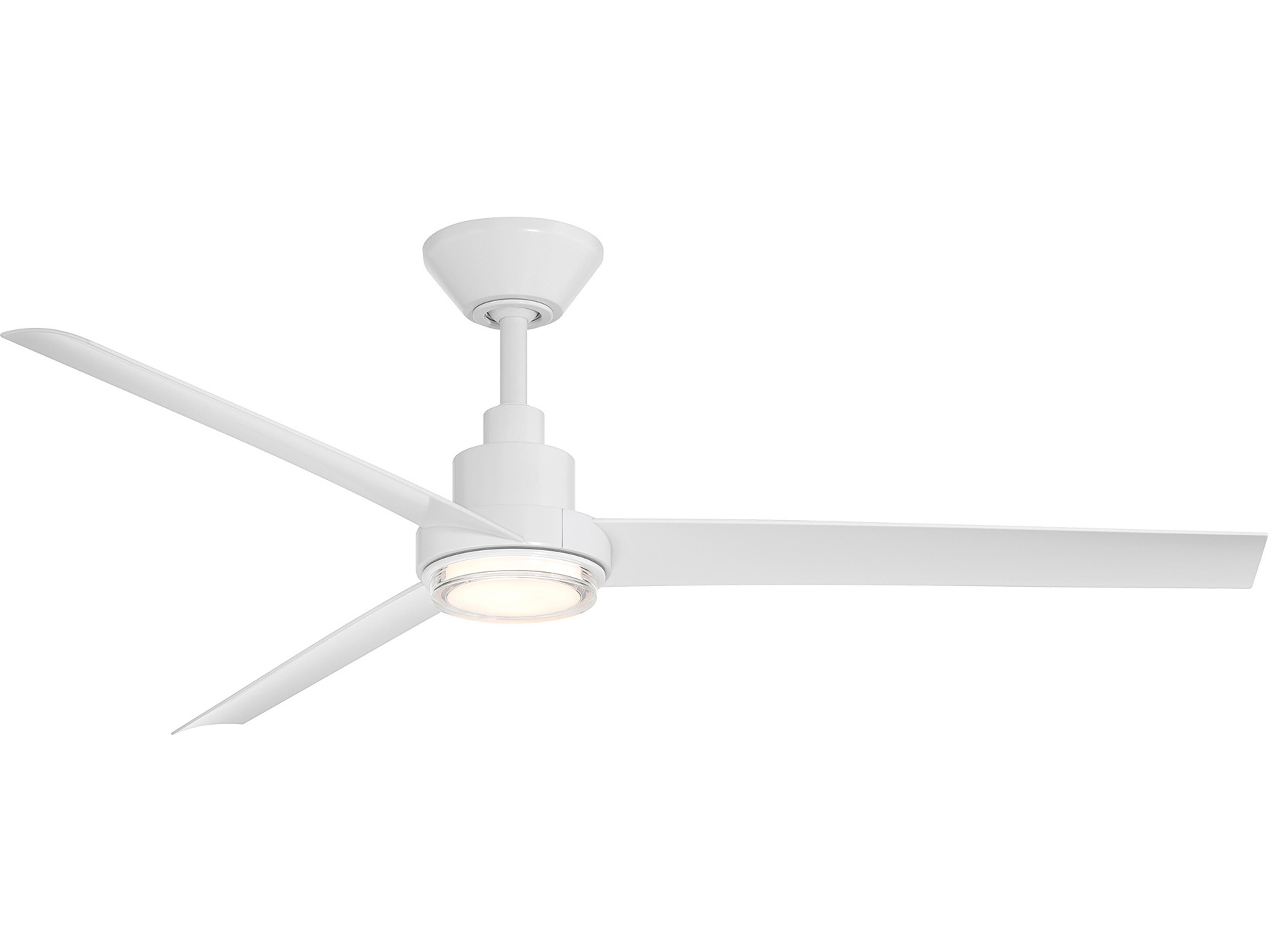 Bolo 56 Inch Smart Ceiling Fan with LED Light Matte White