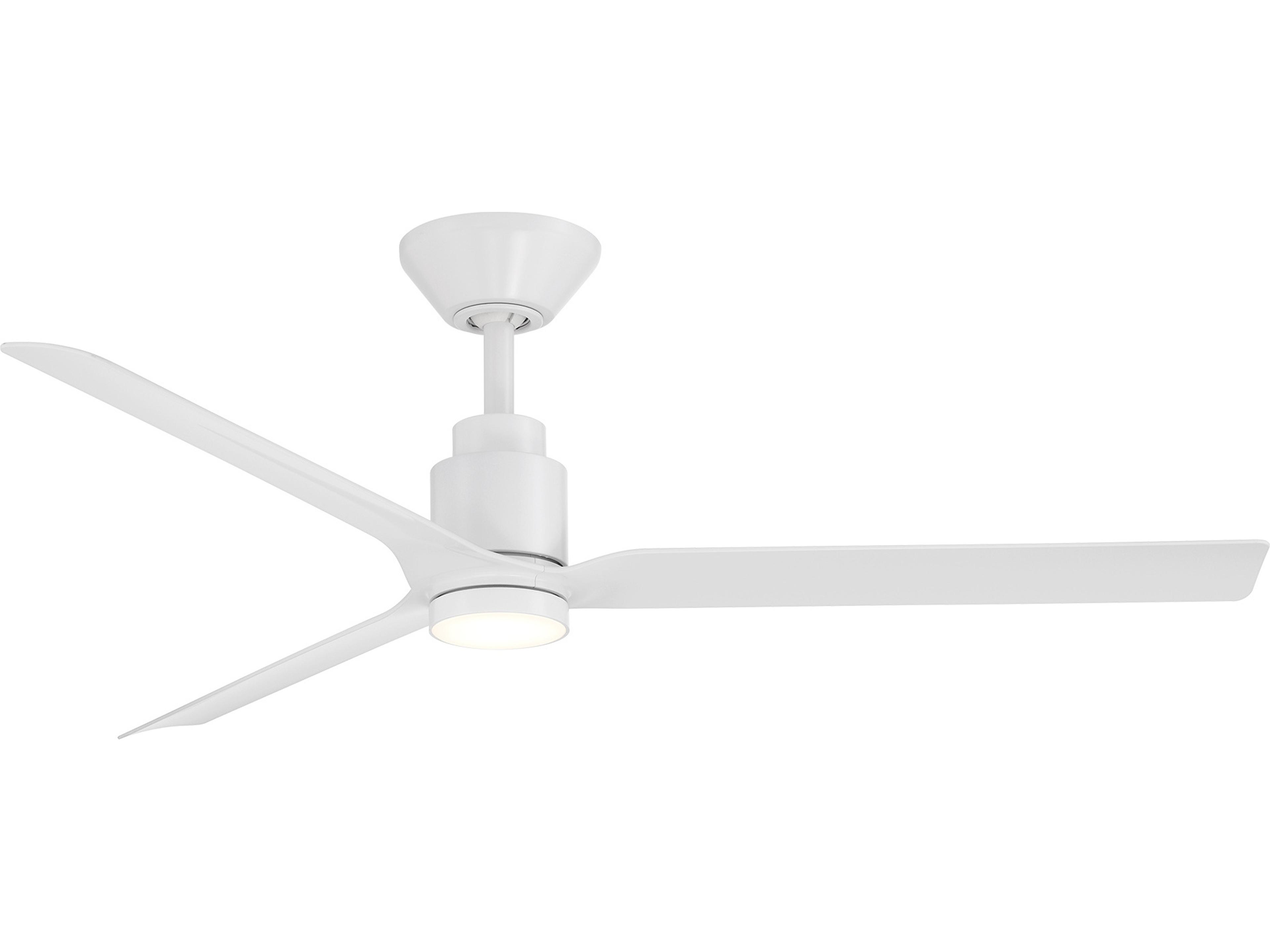 Smooth 52 Inch Ceiling Fan with Light Matte White