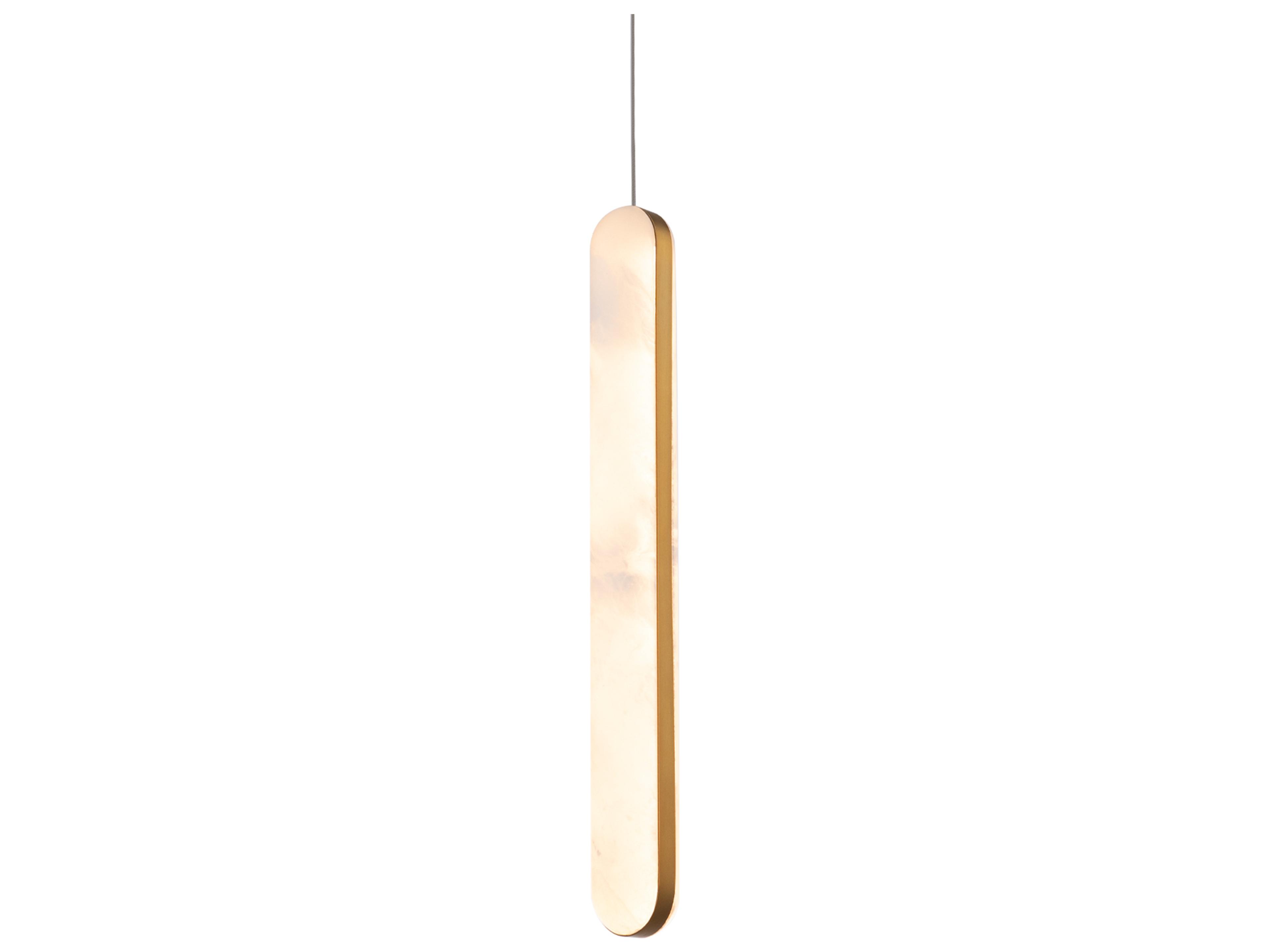 Cadiz 1-Light Aged Brass Linear Mini Pendant