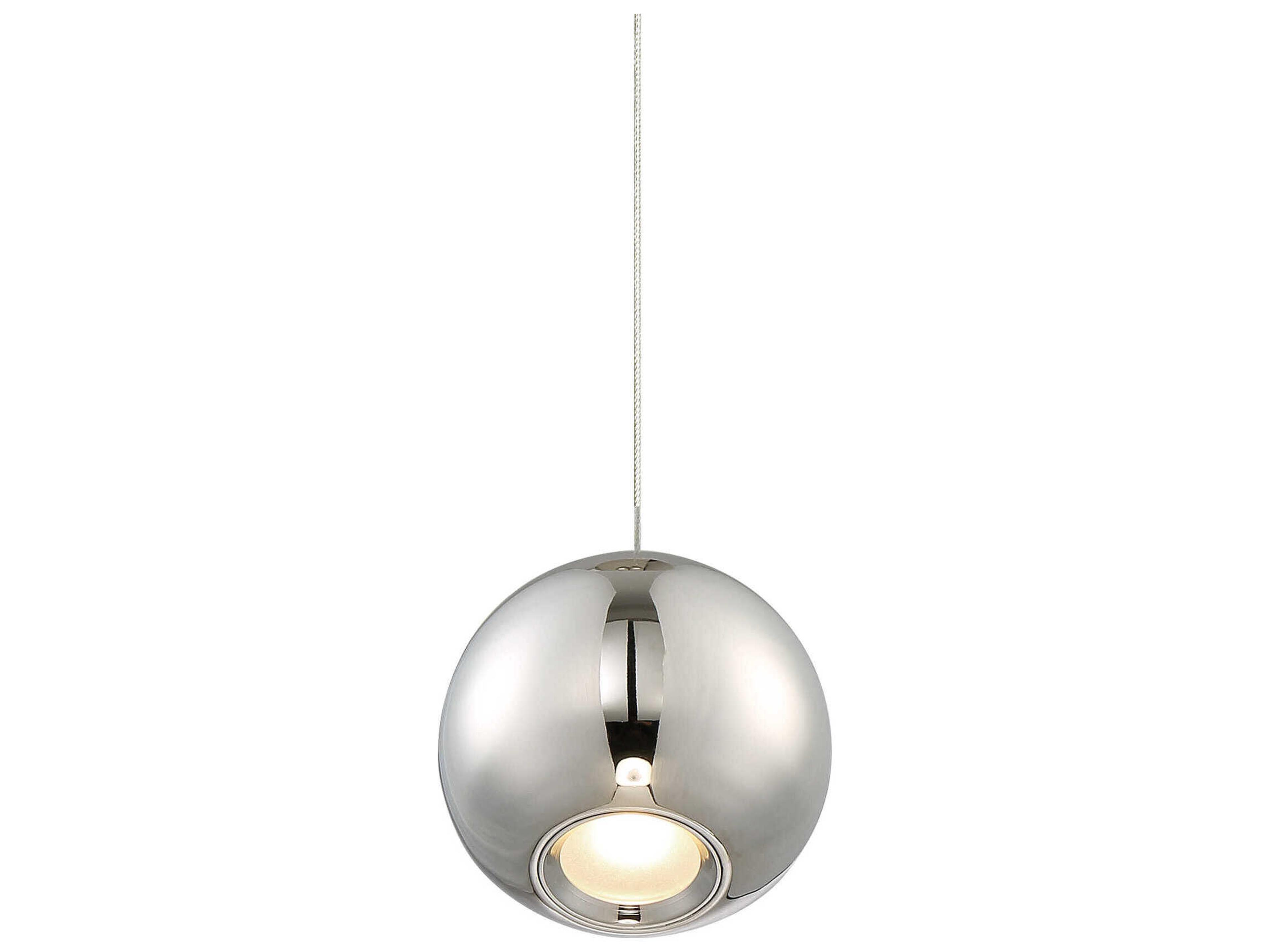 Modern Forms Acid 1-Light Polished Nickel LED Globe Mini Pendant