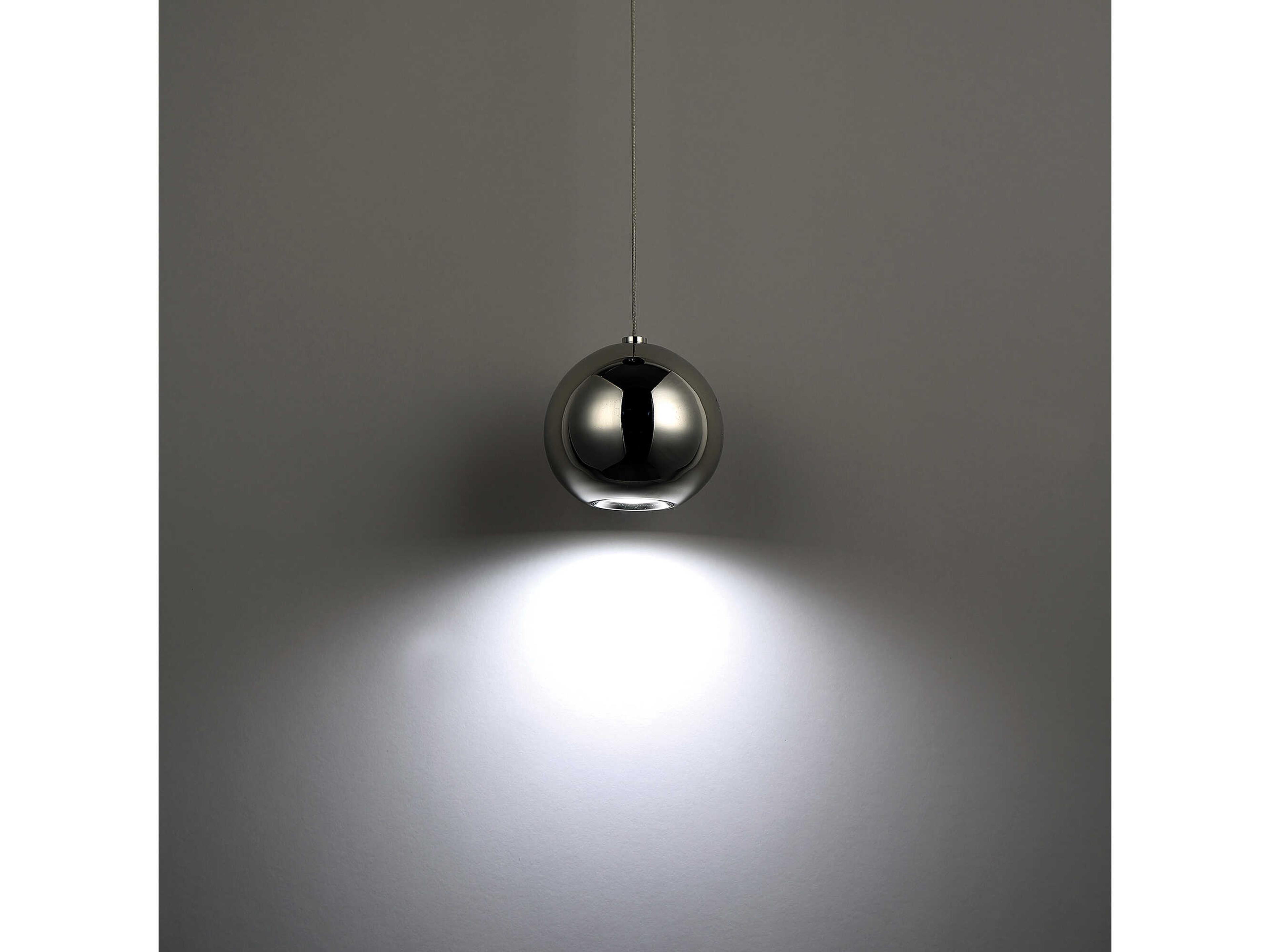 Modern Forms Acid 1-Light Polished Nickel LED Globe Mini Pendant