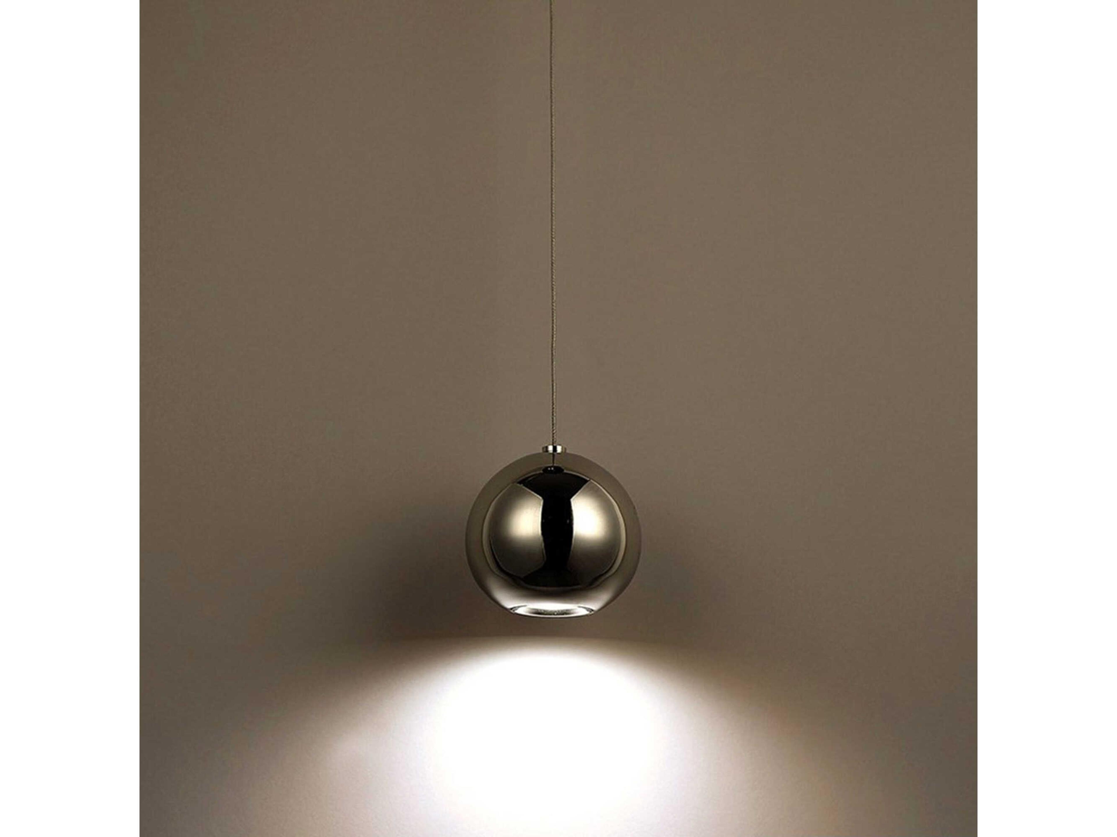 Modern Forms Acid 1-Light Polished Nickel LED Globe Mini Pendant