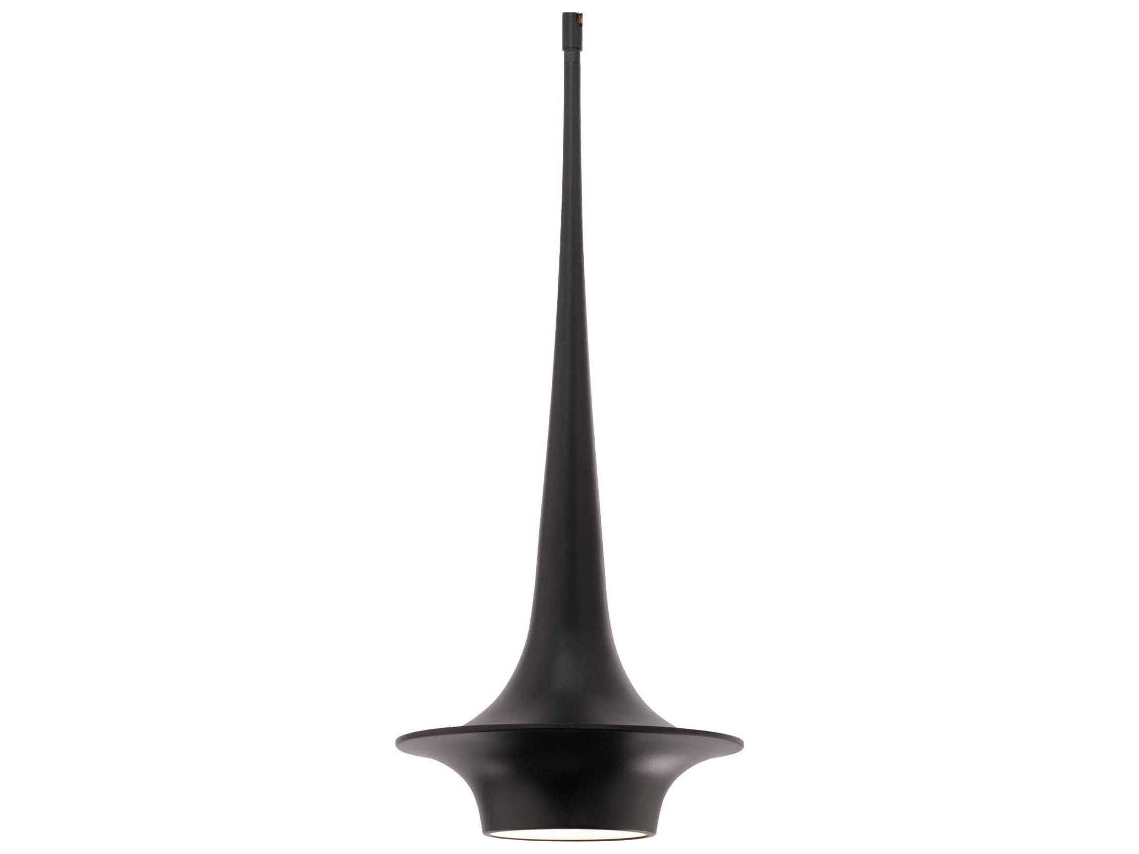 Modern Forms Hugo 1-Light Black Glass LED Mini Pendant