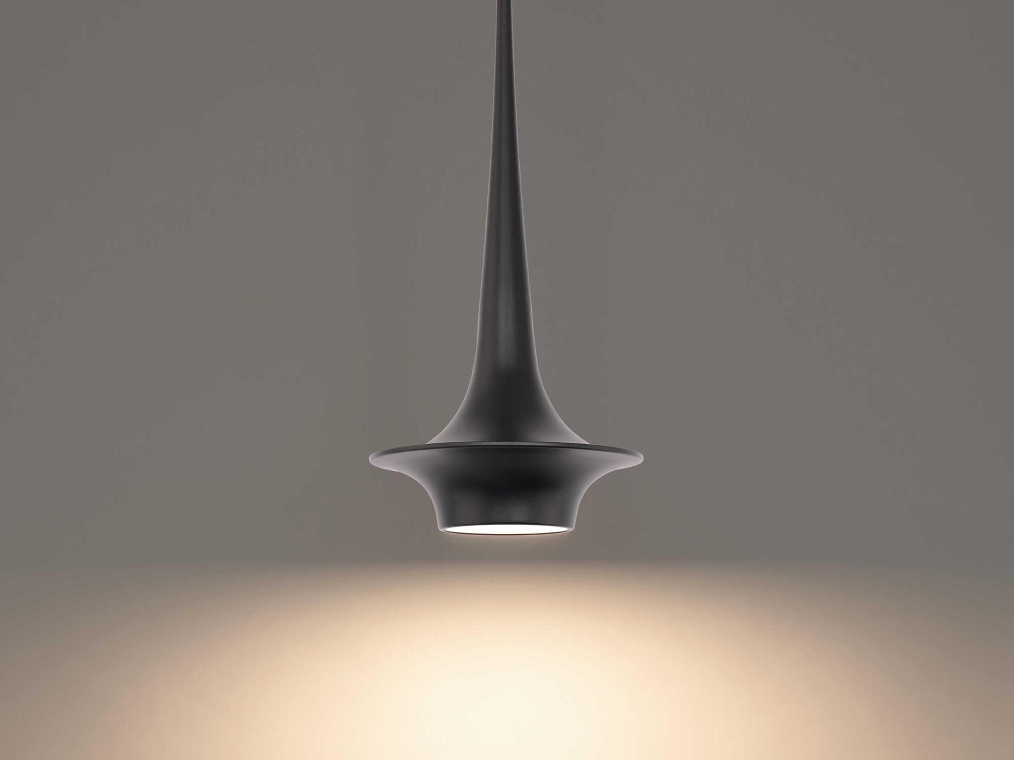 Modern Forms Hugo 1-Light Black Glass LED Mini Pendant