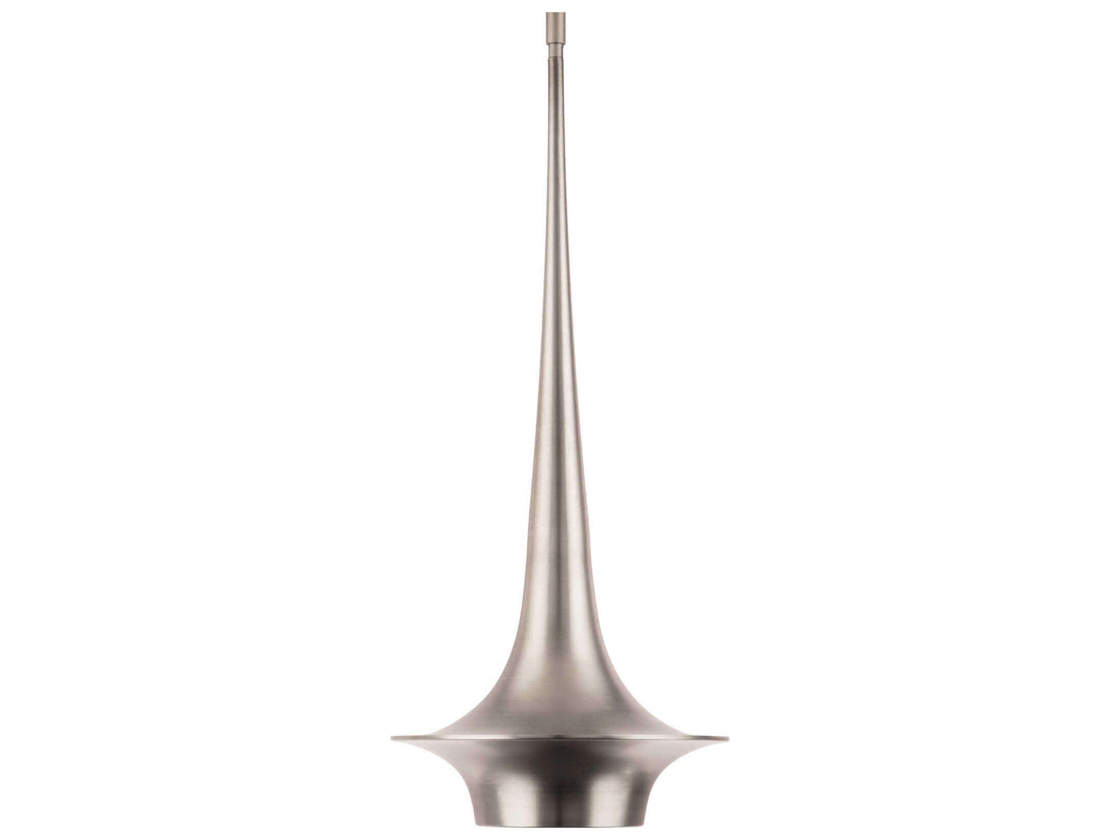 Modern Forms Hugo 1-Light Brushed Nickel Glass LED Mini Pendant