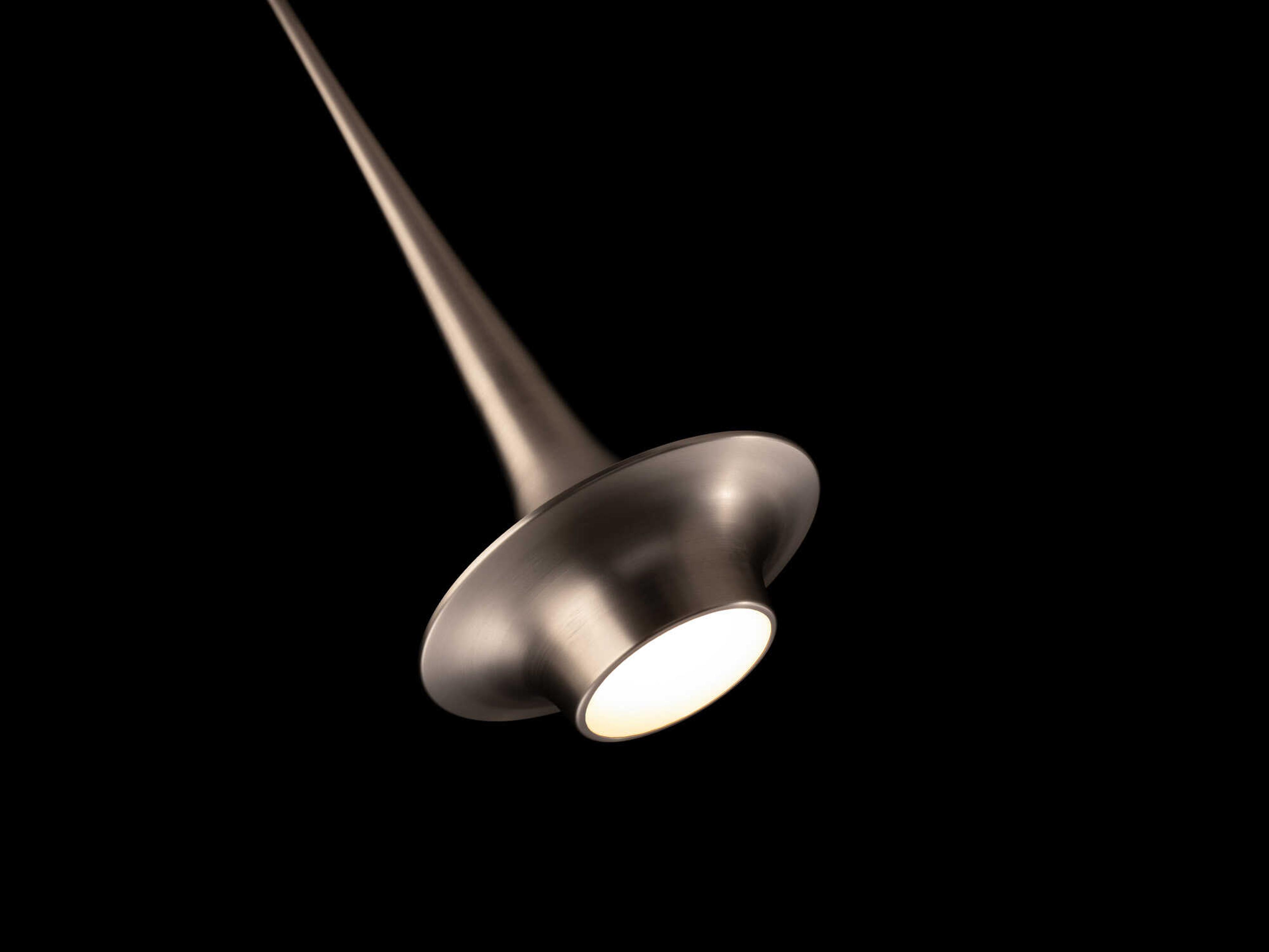 Modern Forms Hugo 1-Light Brushed Nickel Glass LED Mini Pendant