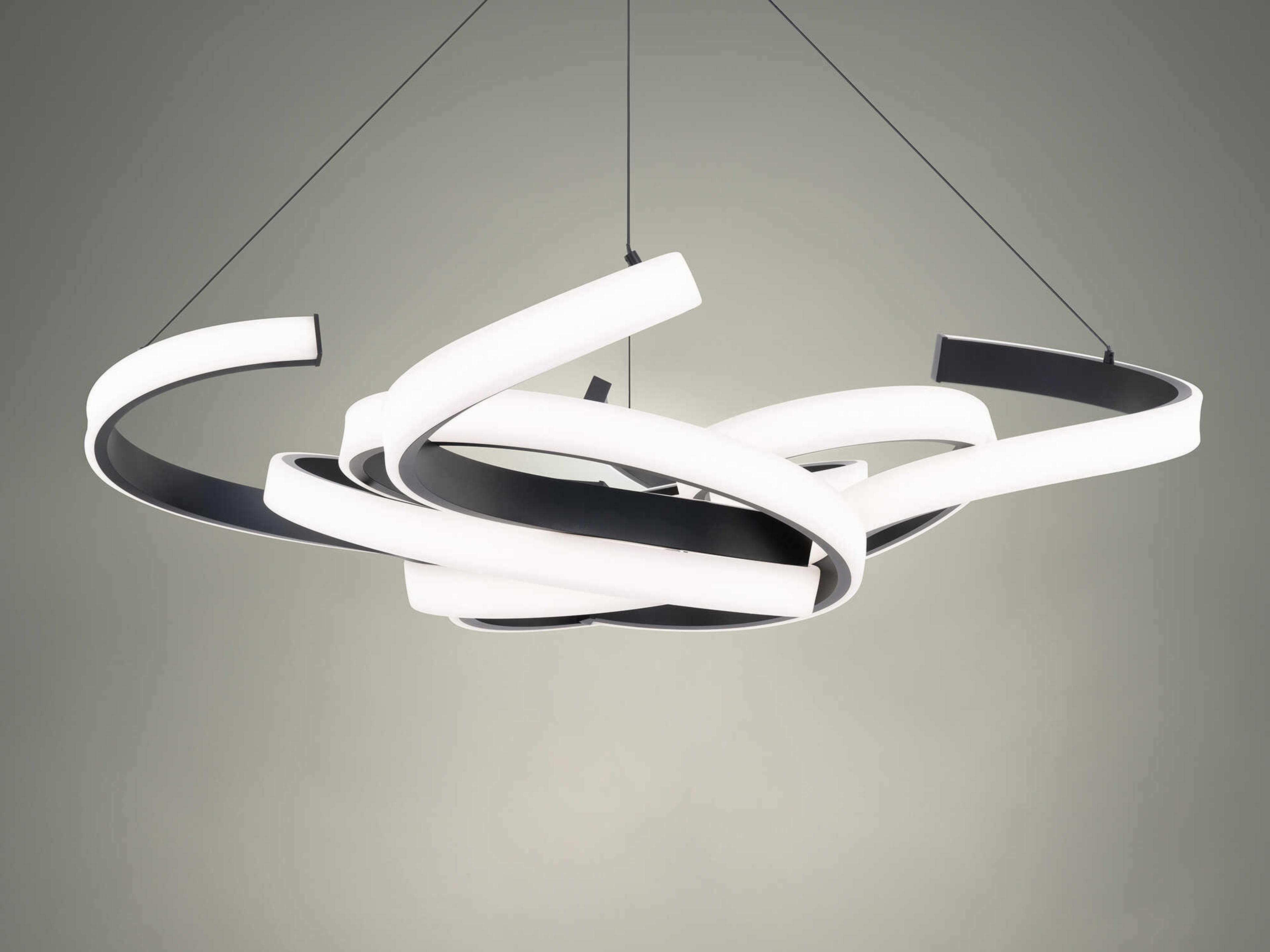 Modern Forms Woven 1-Light Black Pendant