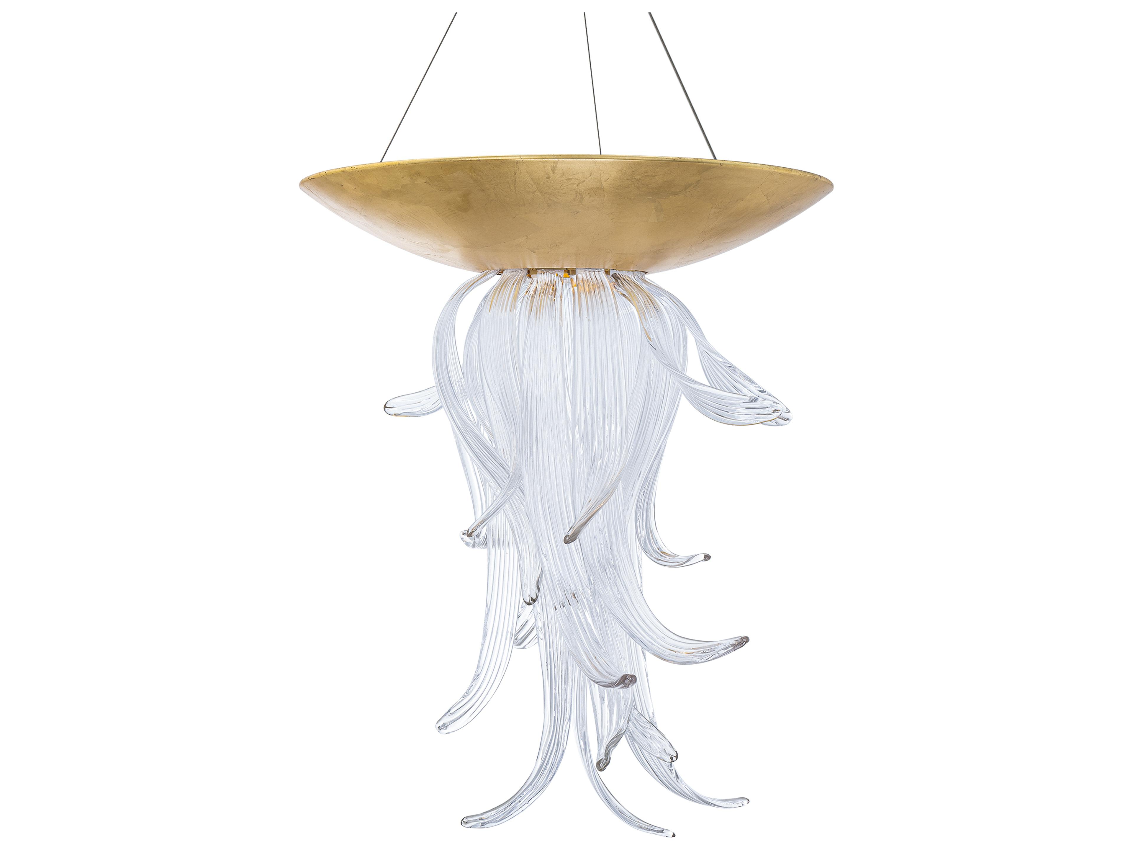 Modern Forms Tendril 1-Light Gold Leaf Pendant