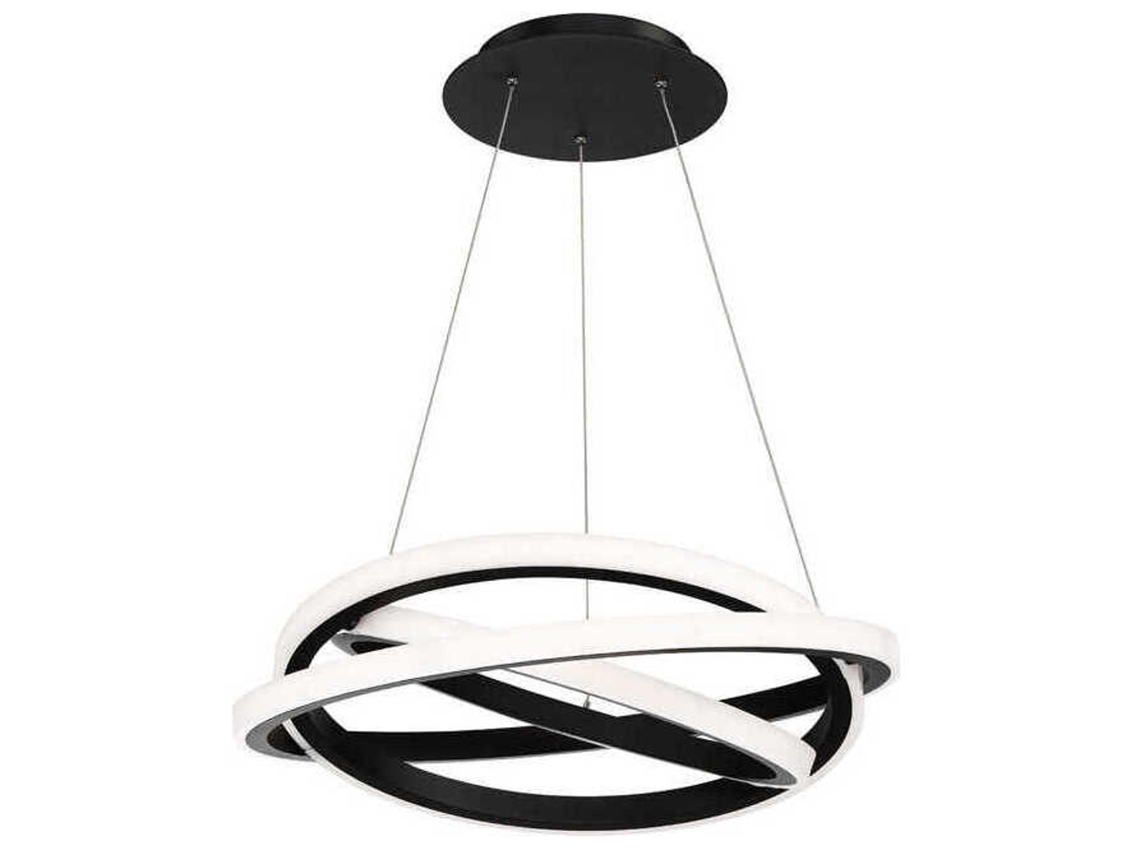 Veloce 3-Light Black LED Pendant