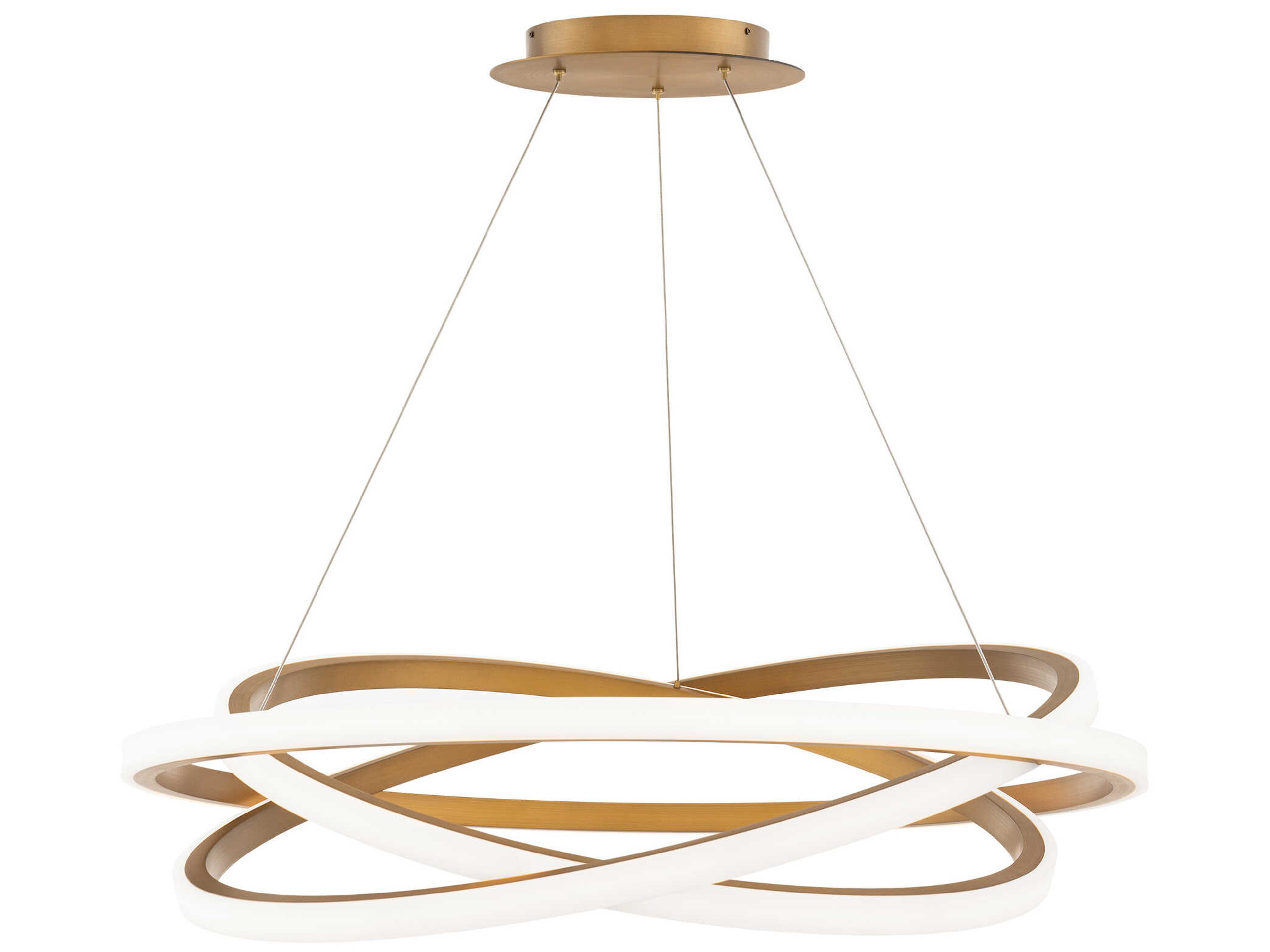 Veloce 3-Light Aged Brass Pendant