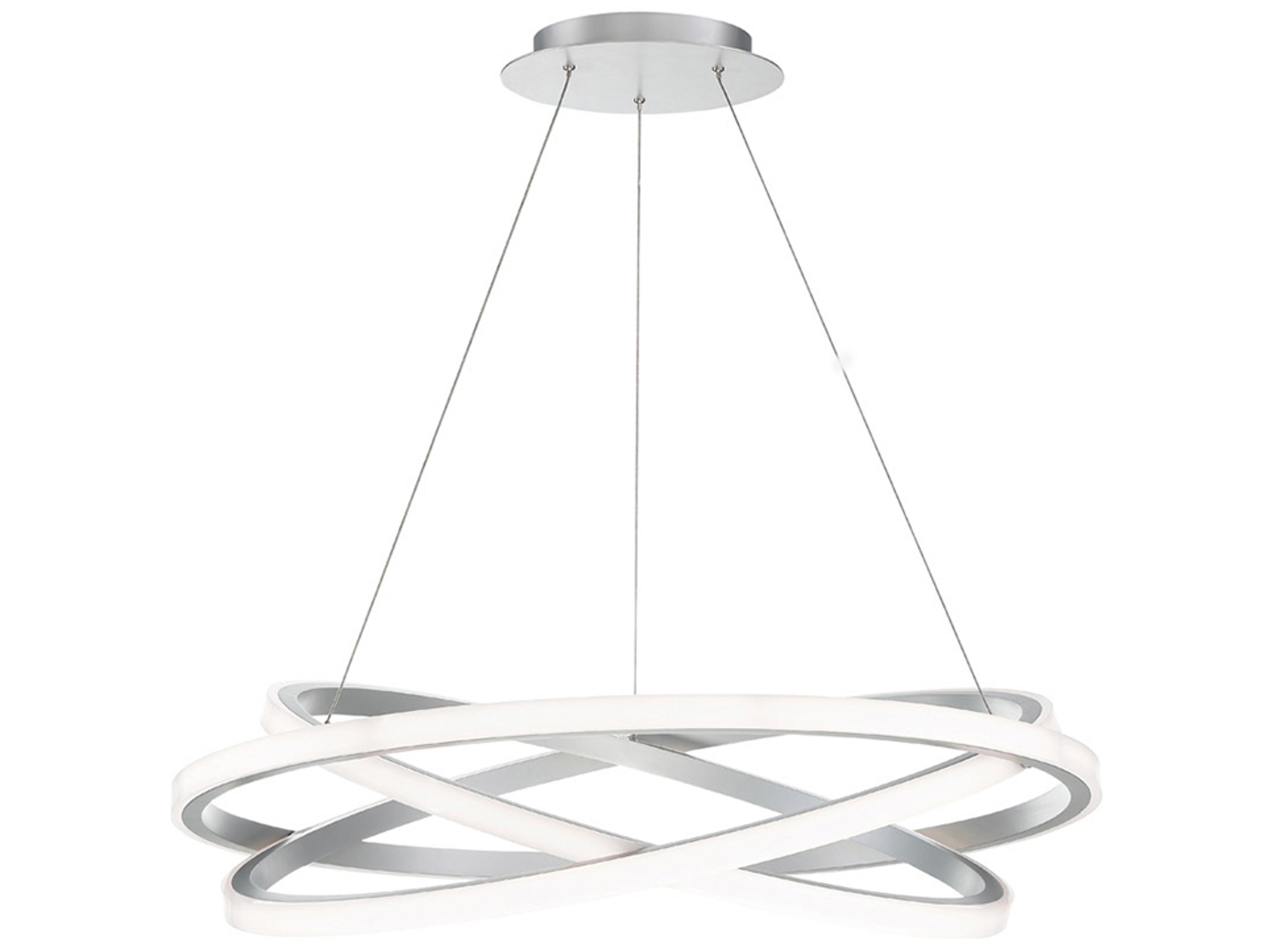 Modern Forms Veloce 3-Light Titanium Silver LED Pendant