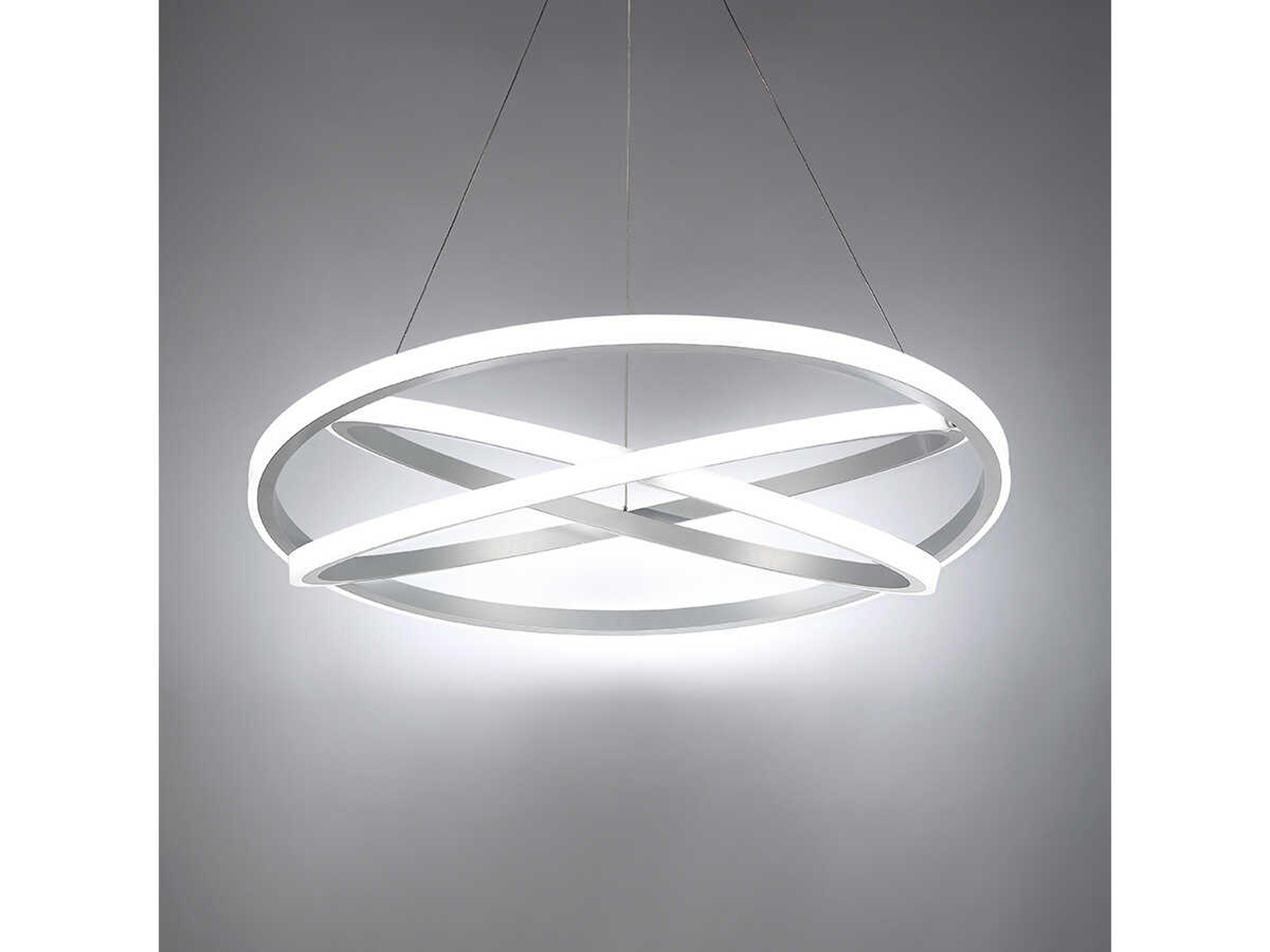 Modern Forms Veloce 3-Light Titanium Silver LED Pendant