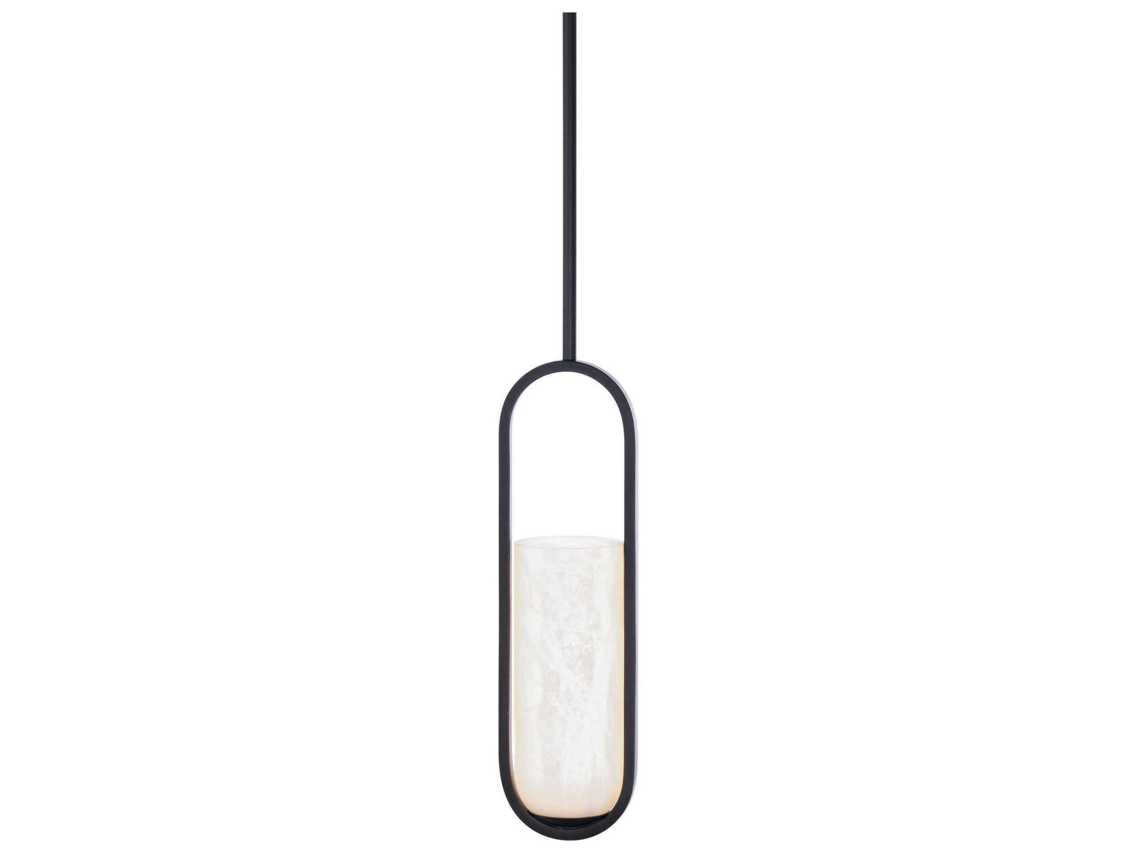 Modern Forms Rollins 1-Light Black Glass LED Cylinder Mini Pendant