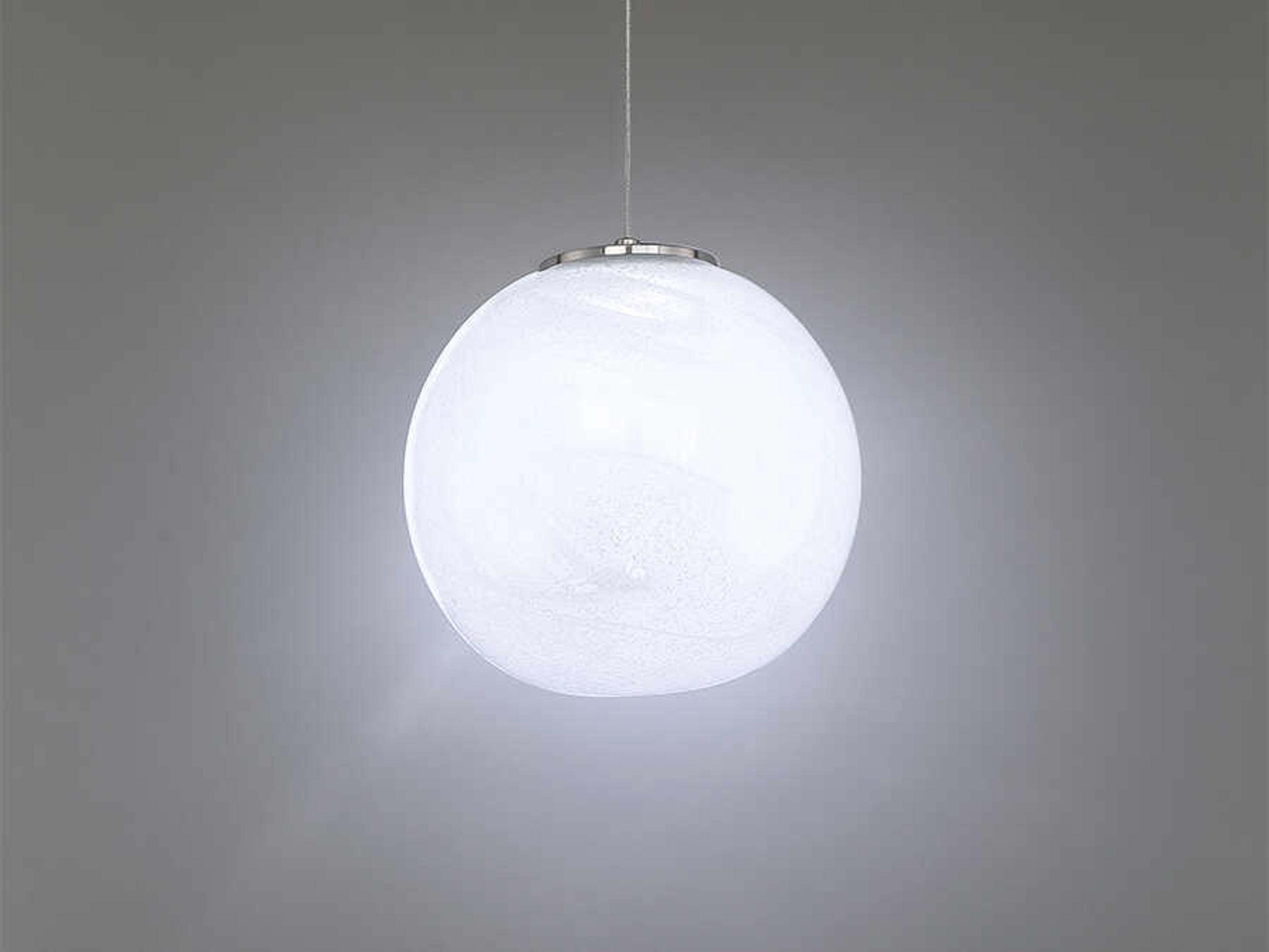 Modern Forms Cosmic 1-Light Brushed Nickel Glass LED Globe Mini Pendant