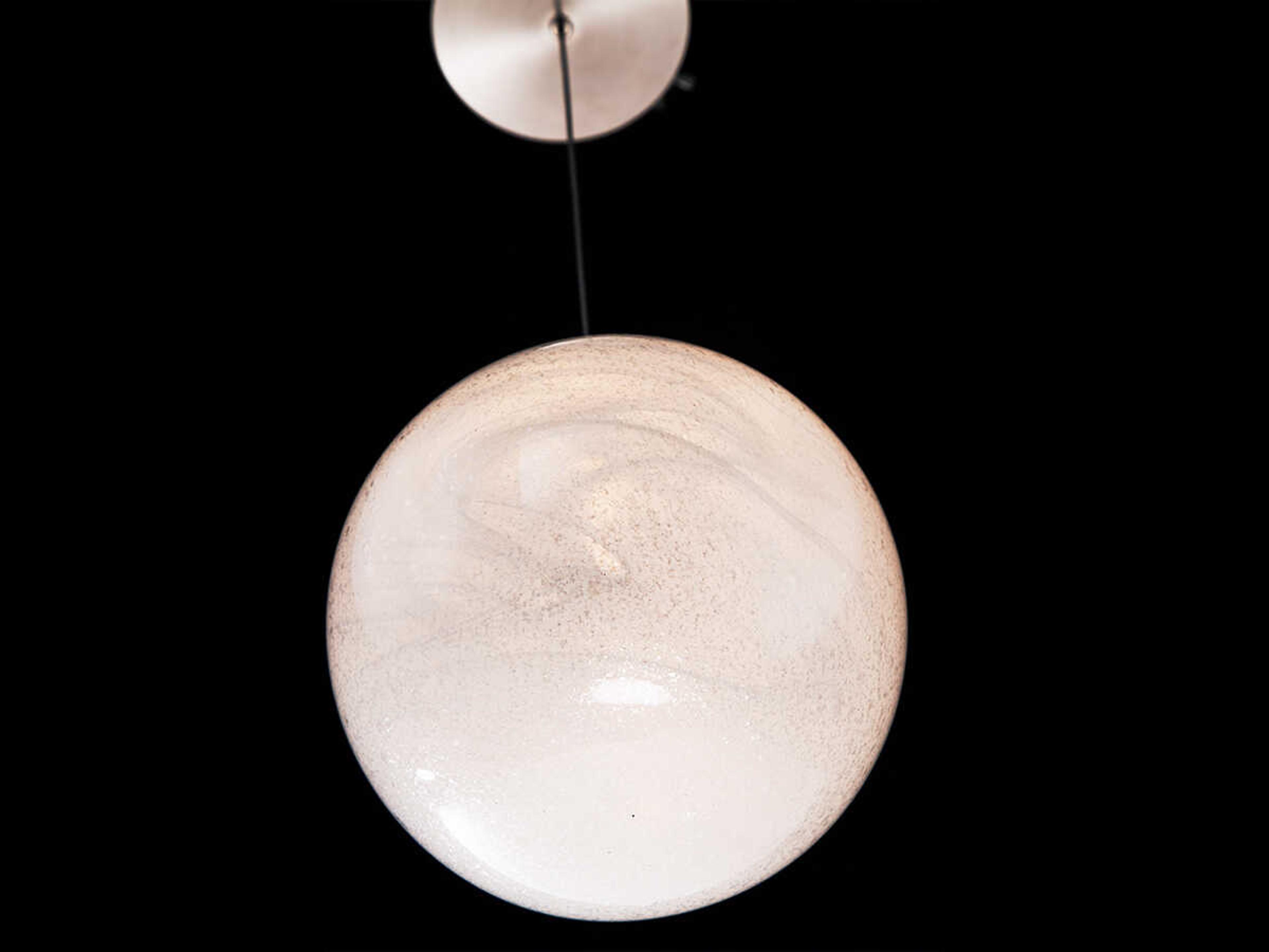 Modern Forms Cosmic 1-Light Brushed Nickel Glass LED Globe Mini Pendant