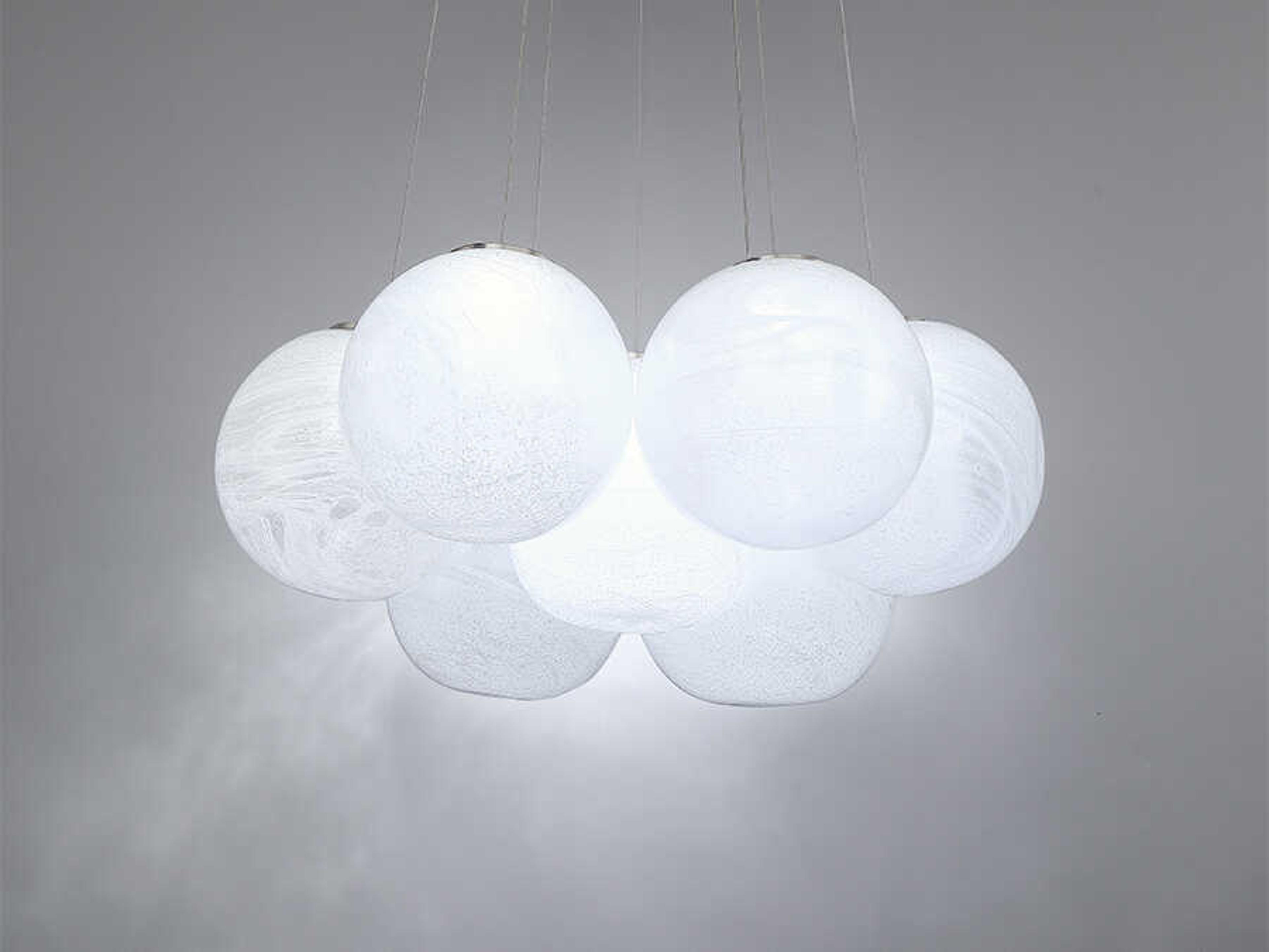 Modern Forms Cosmic 7-Light Brushed Nickel Glass LED Globe Pendant