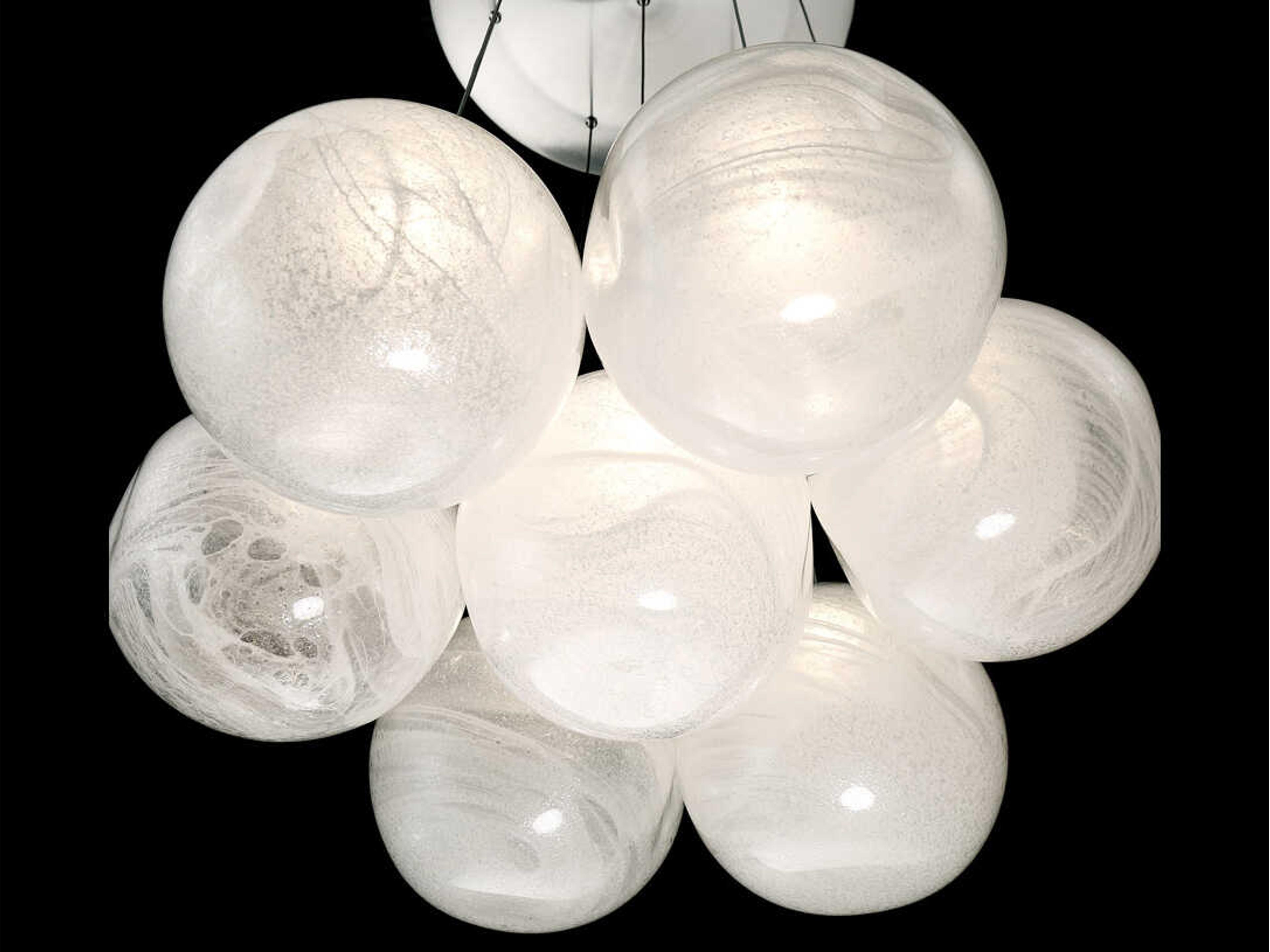 Modern Forms Cosmic 7-Light Brushed Nickel Glass LED Globe Pendant