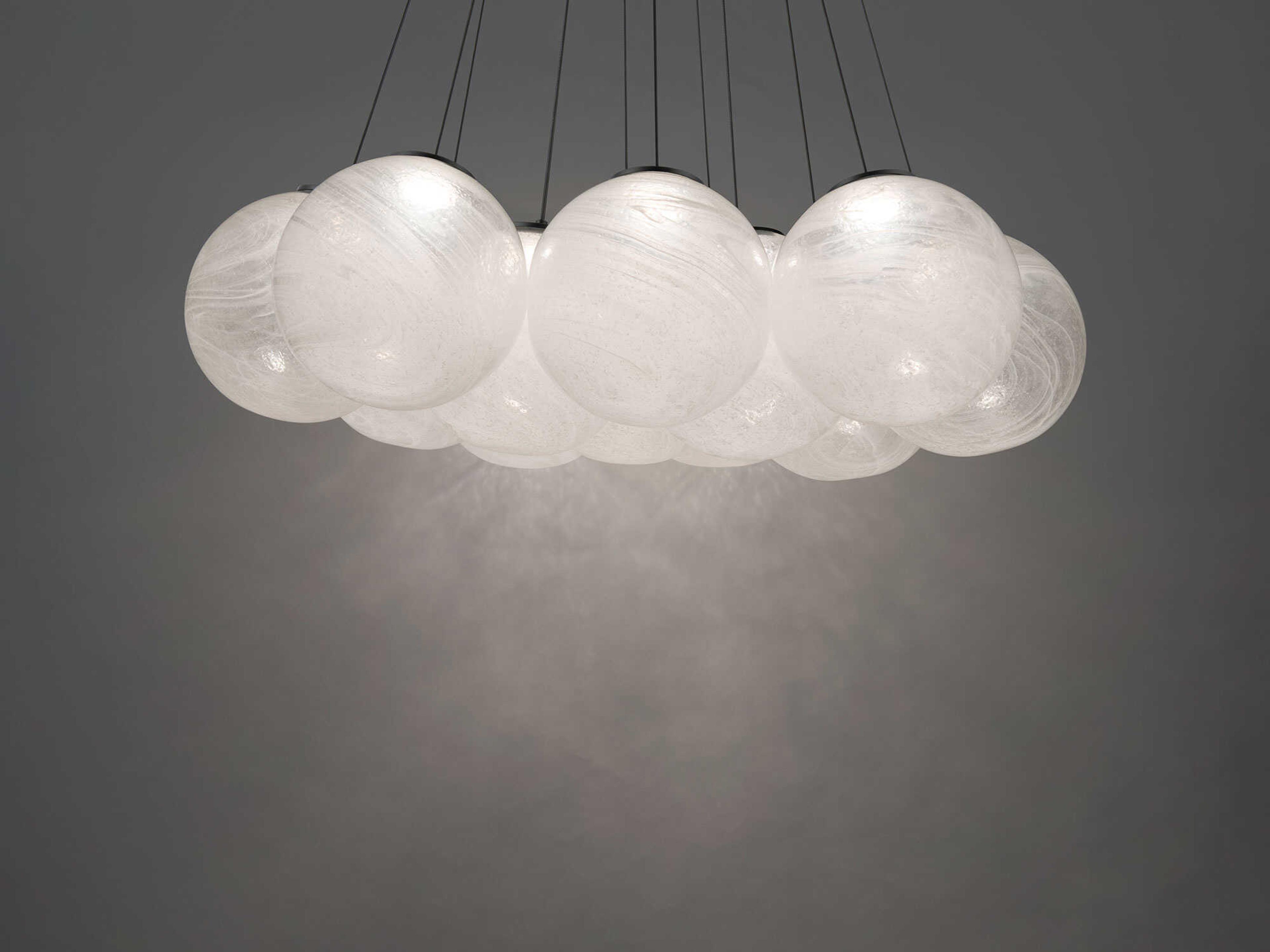 Modern Forms Cosmic 12-Light Black Glass LED Globe Pendant