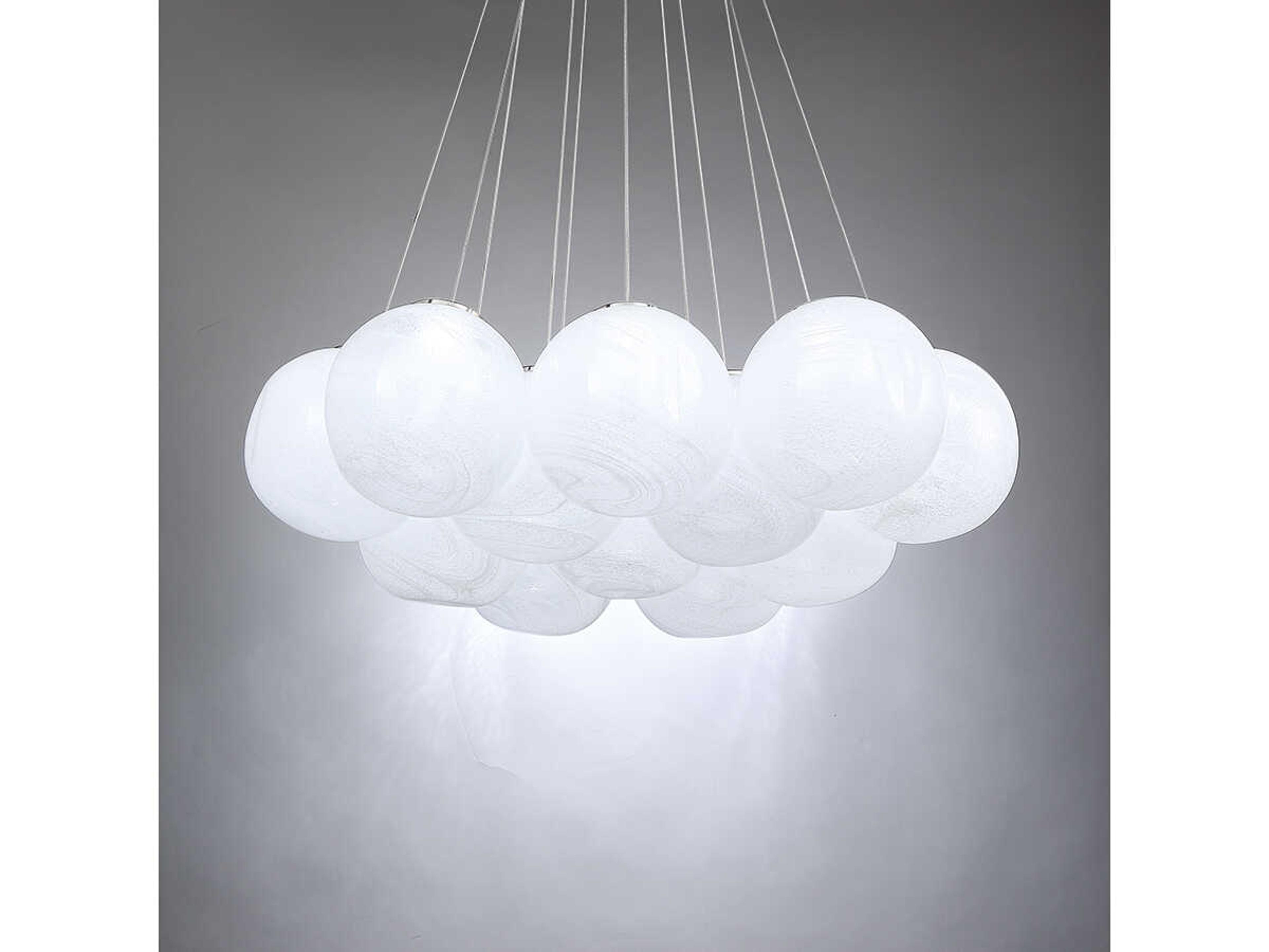 Modern Forms Cosmic 12-Light Brushed Nickel Glass LED Globe Pendant