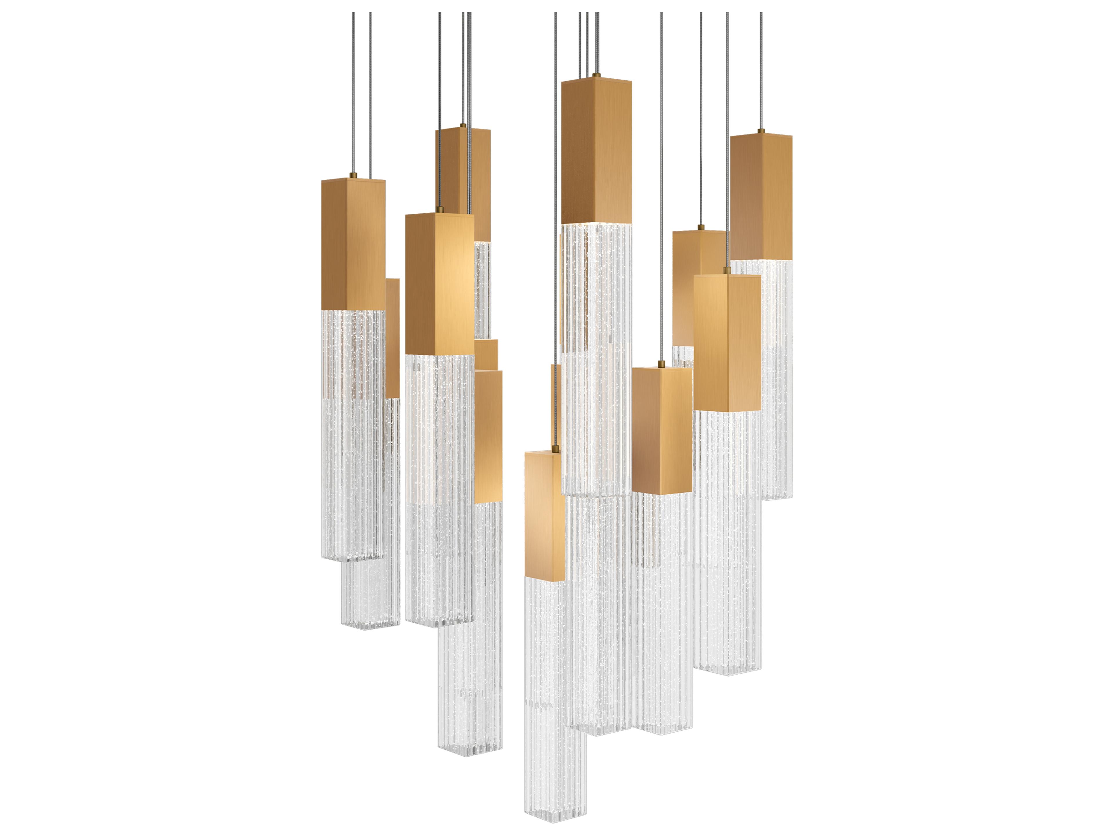 Modern Forms Cinema 15-Light Aged Brass Linear Pendant