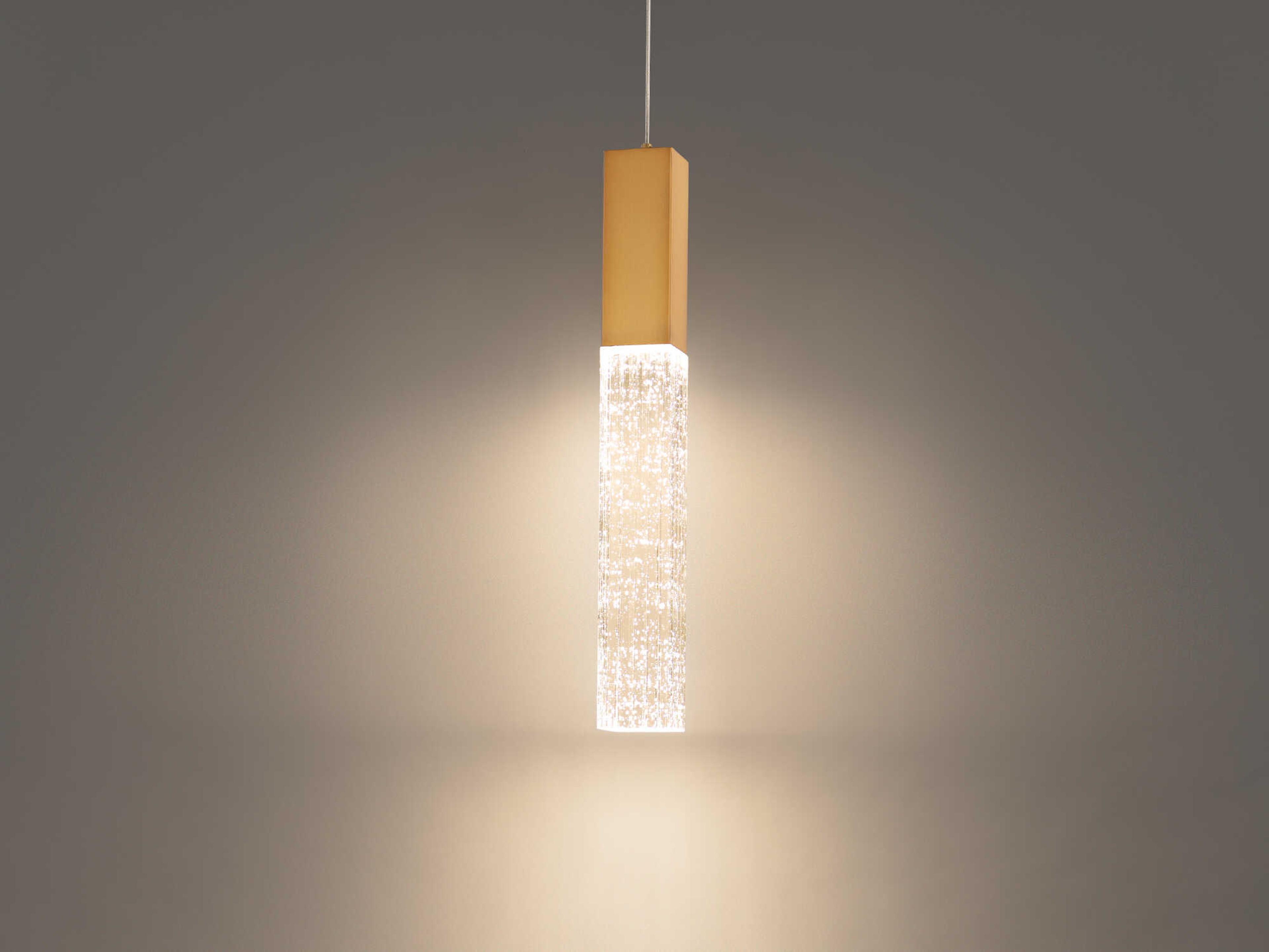 Modern Forms Cinema 1-Light Aged Brass Linear Mini Pendant