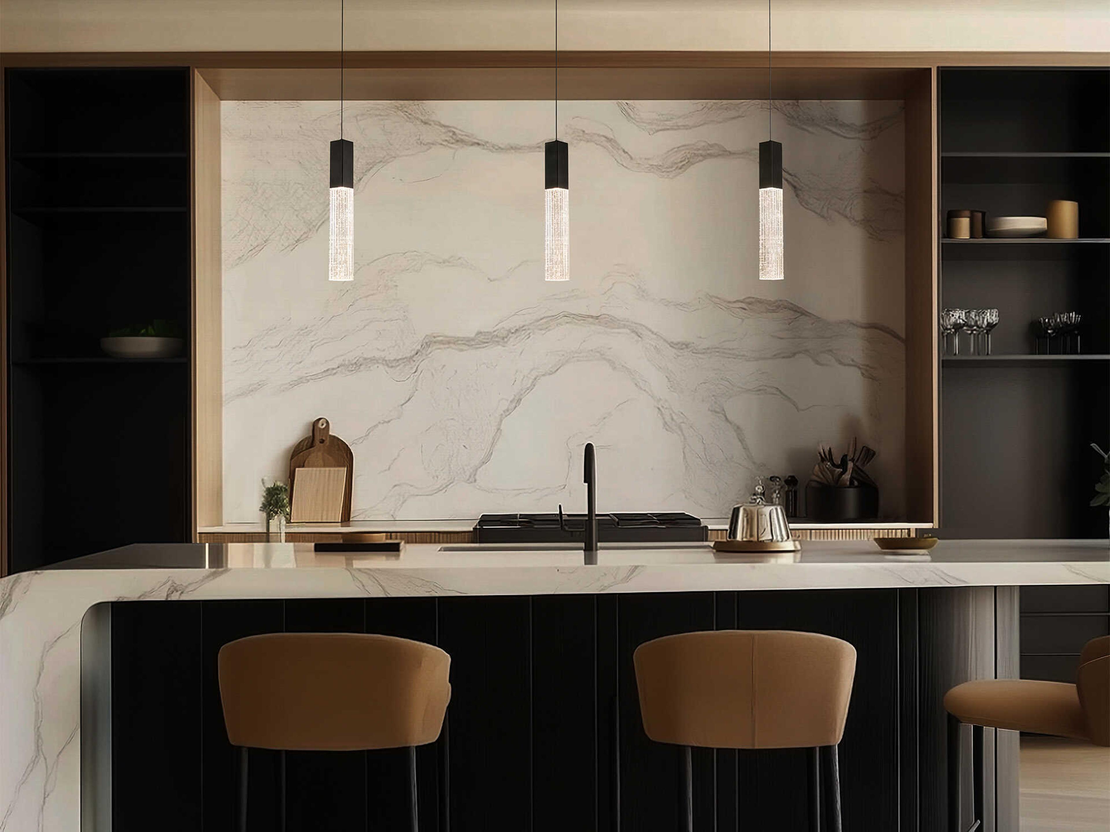 Modern Forms Cinema 1-Light Black Linear Mini Pendant