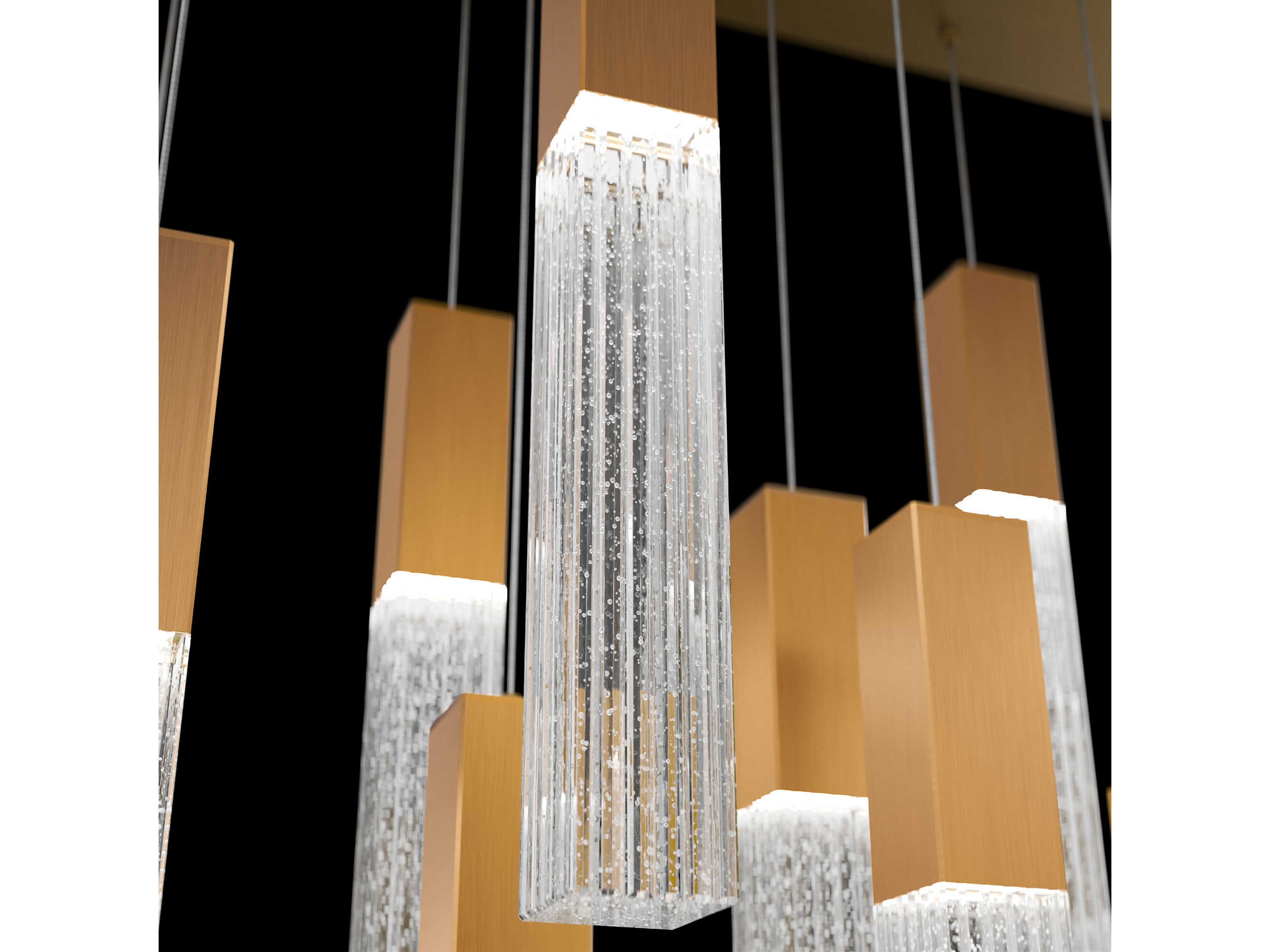 Modern Forms Cinema 23-Light Aged Brass Linear Island Pendant