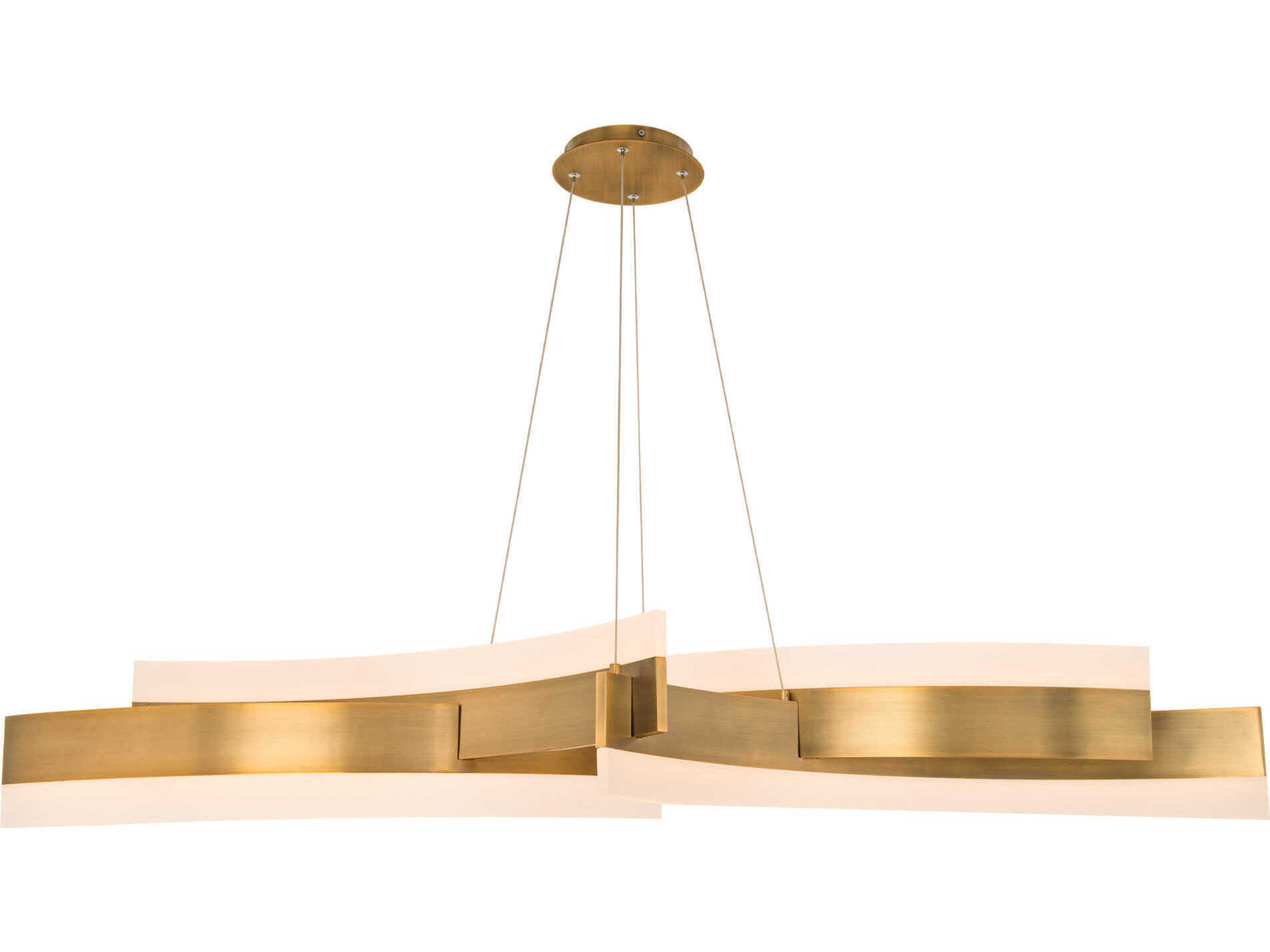 Modern Forms Arcs 1-Light Aged Brass LED Linear Island Pendant