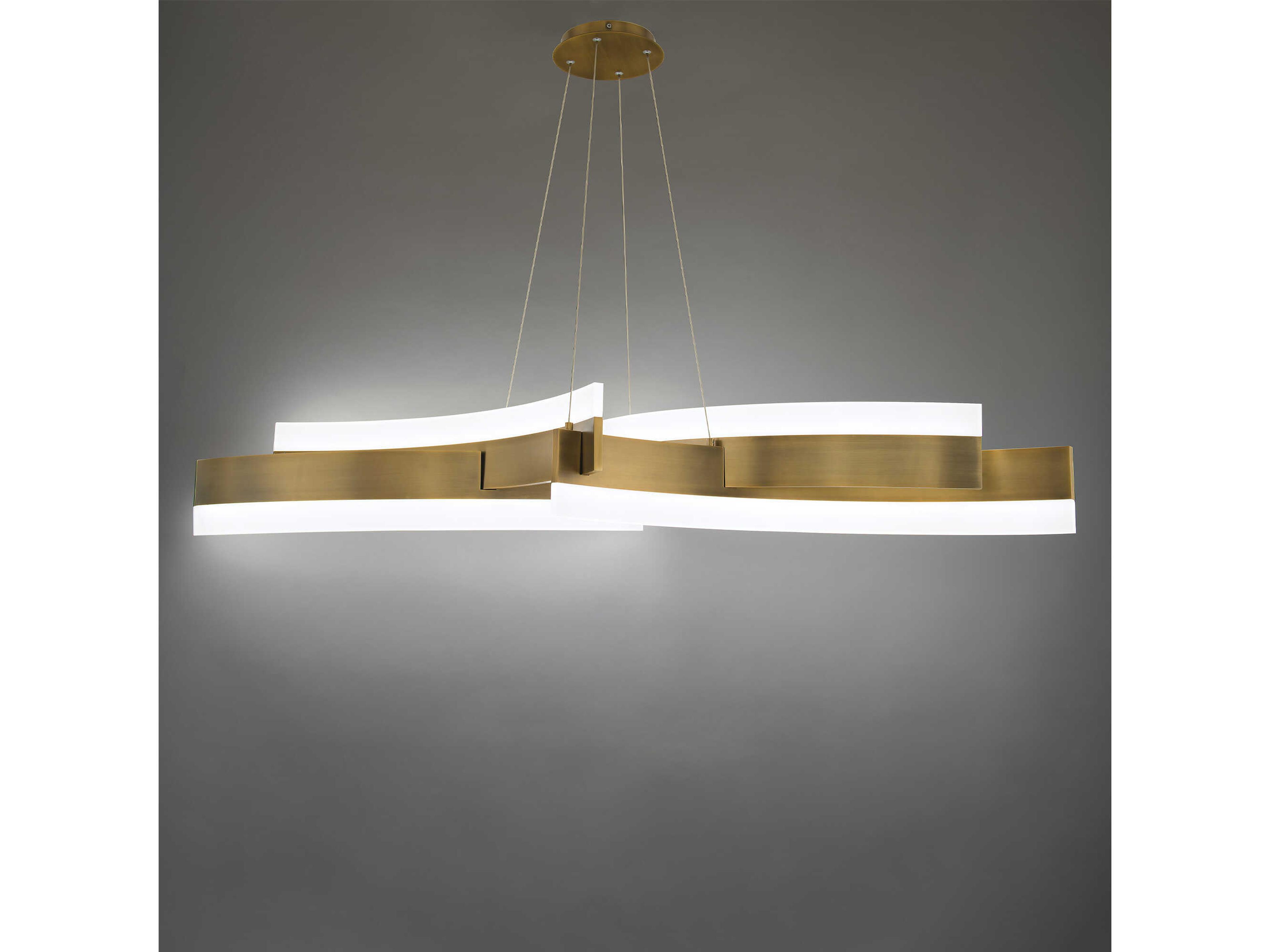 Modern Forms Arcs 1-Light Aged Brass LED Linear Island Pendant