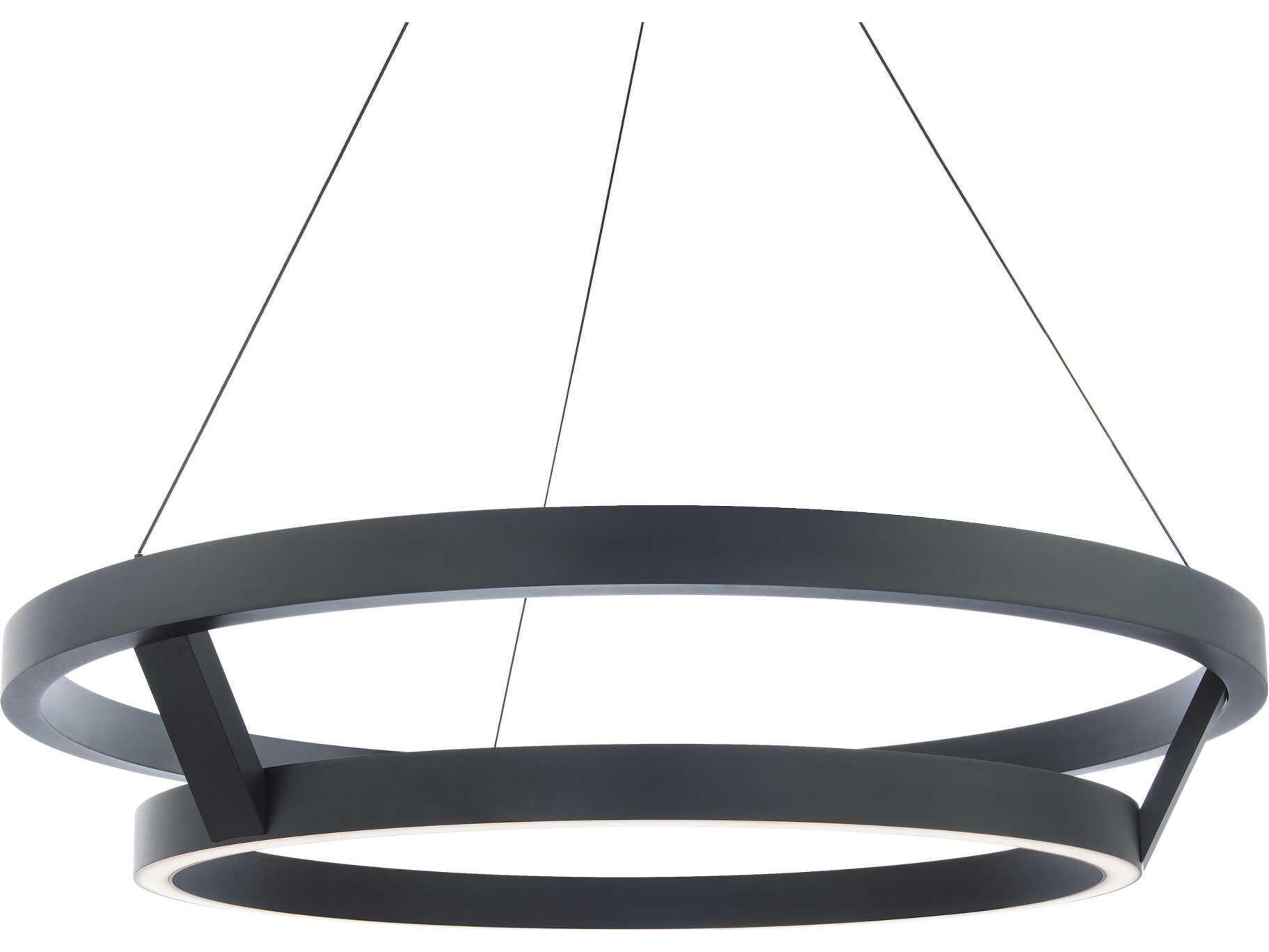 Modern Forms Imperial 2-Light Black LED Round Pendant