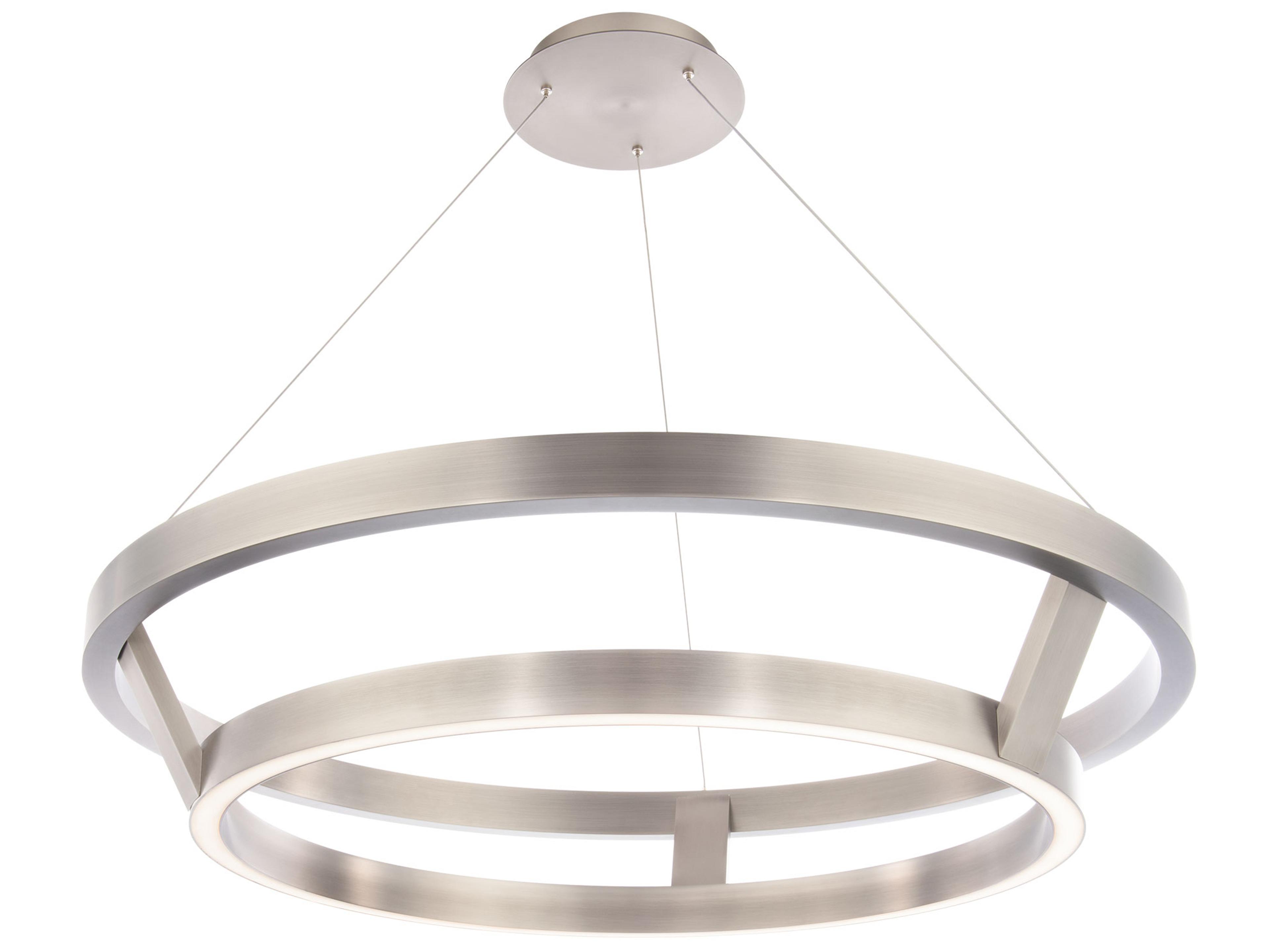 Imperial 2-Light Brushed Nickel LED Round Pendant