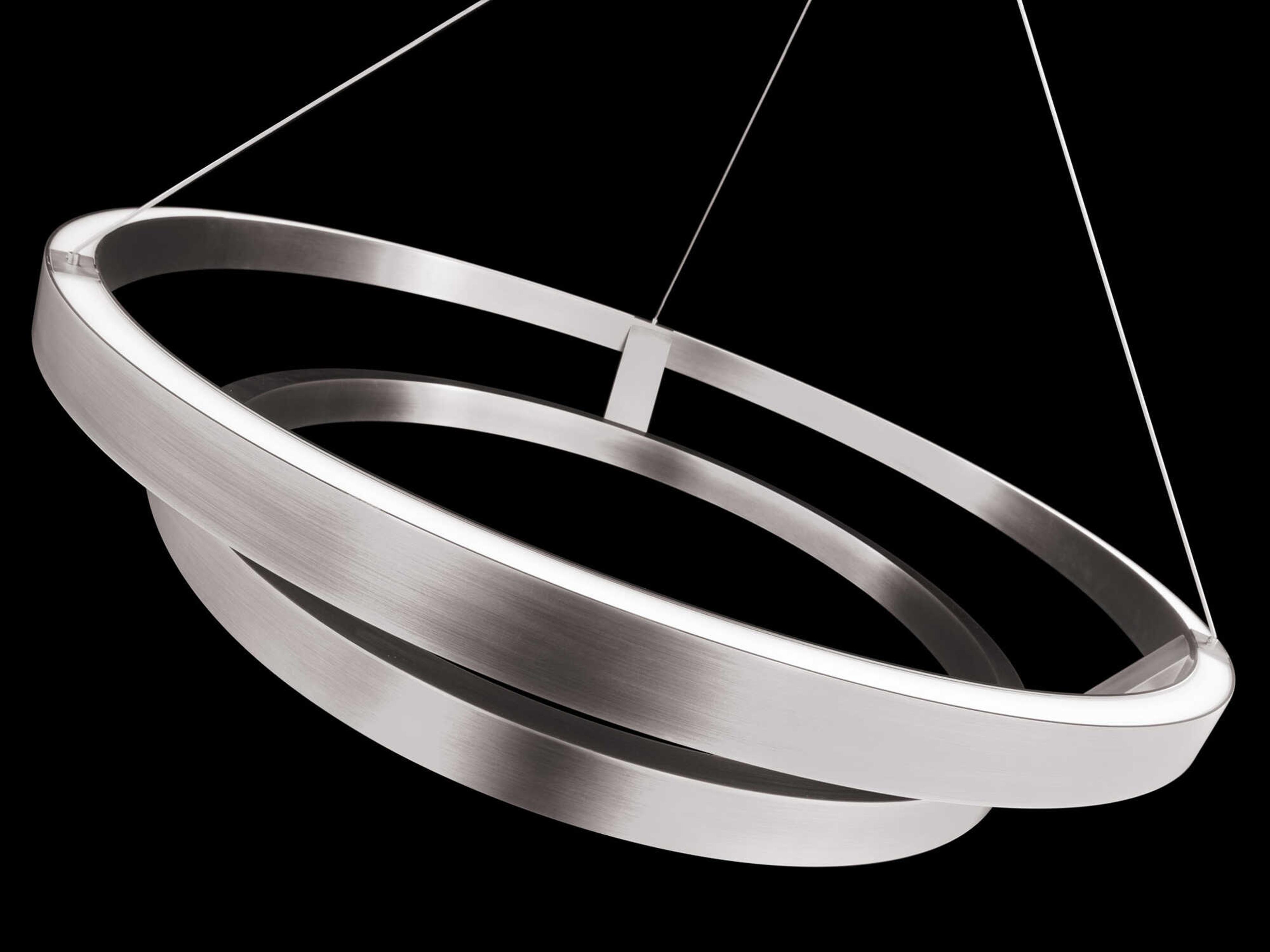 Modern Forms Imperial 2-Light Brushed Nickel LED Round Pendant