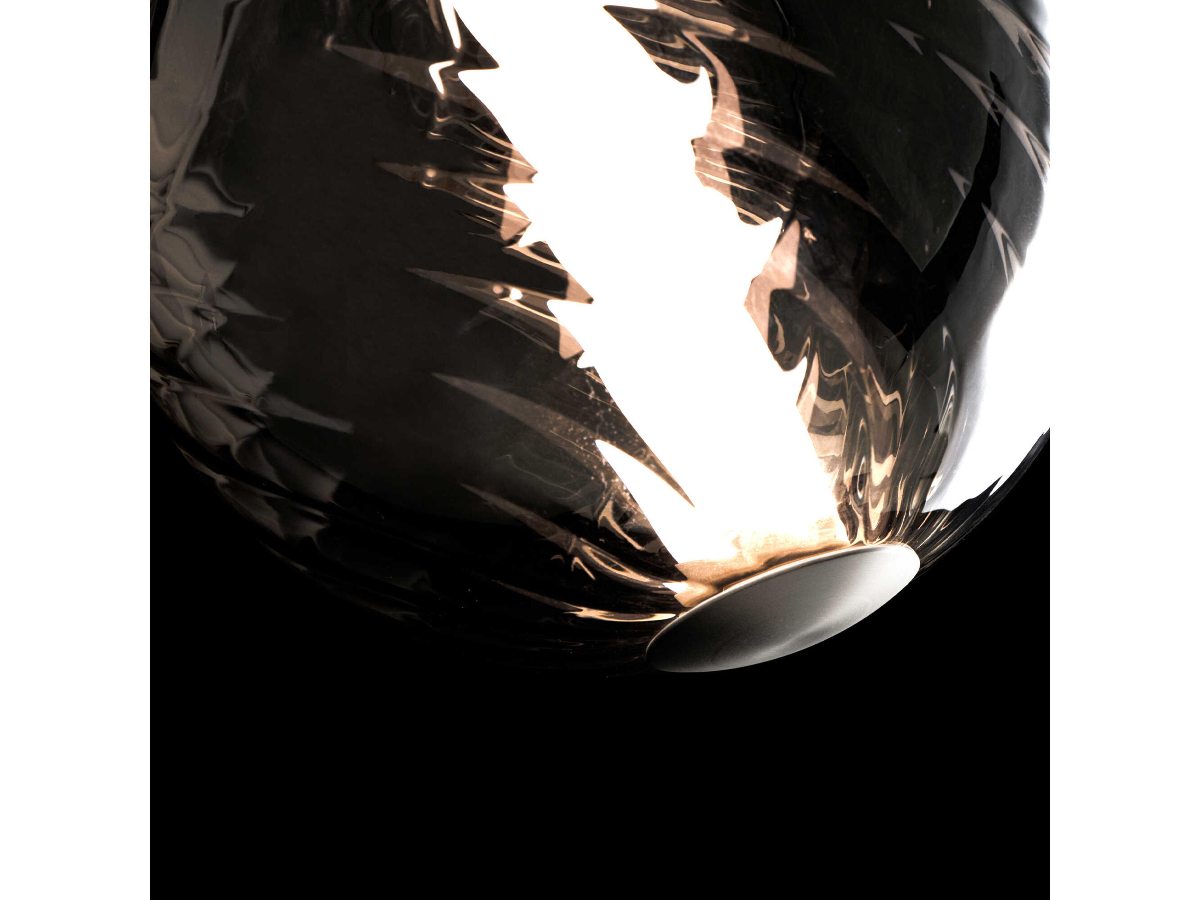 Modern Forms Swirly 1-Light Smoke Glass Brushed Nickel Globe Mini Pendant