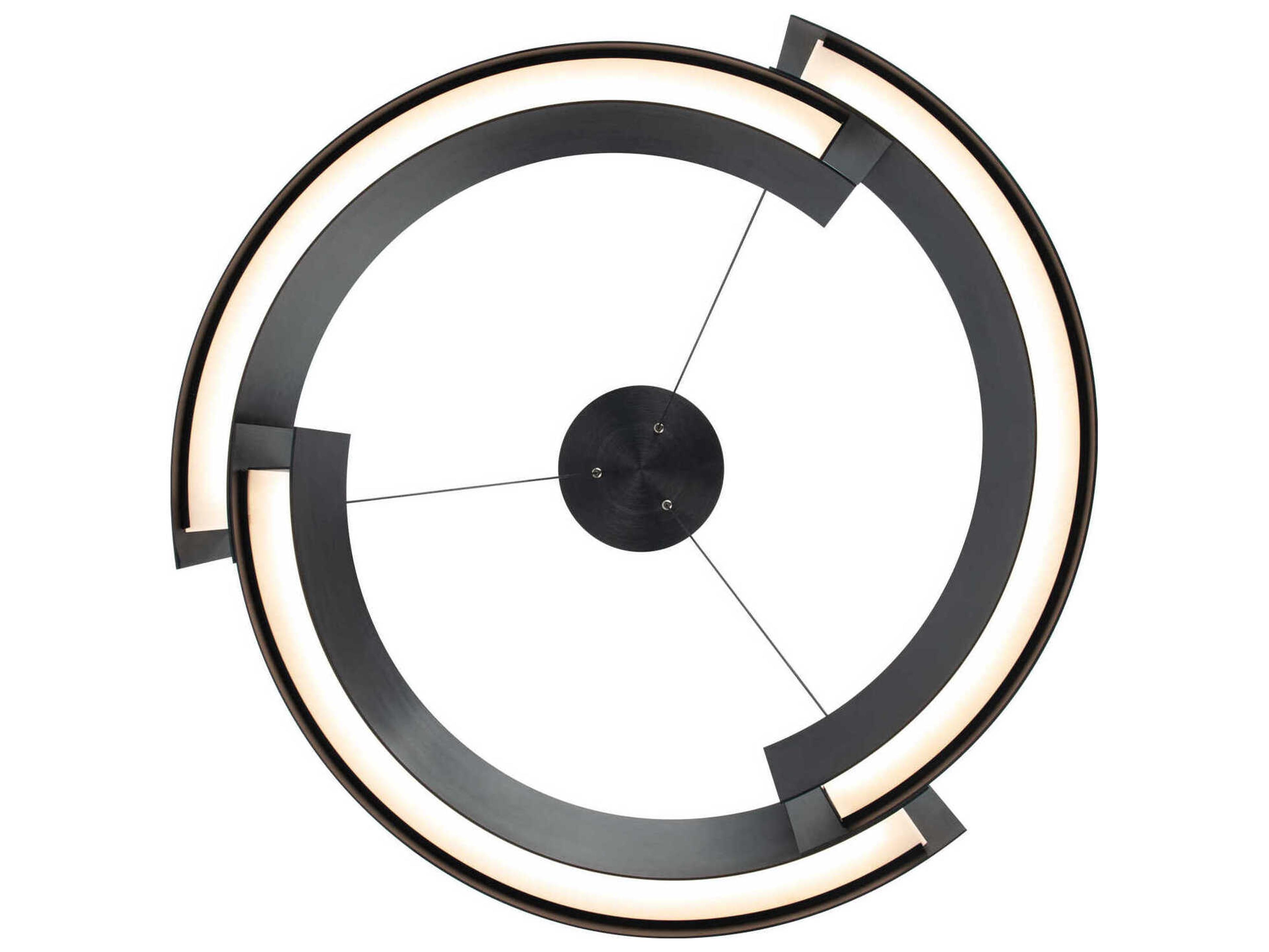 Modern Forms Battlestar 1-Light Black LED Round Pendant