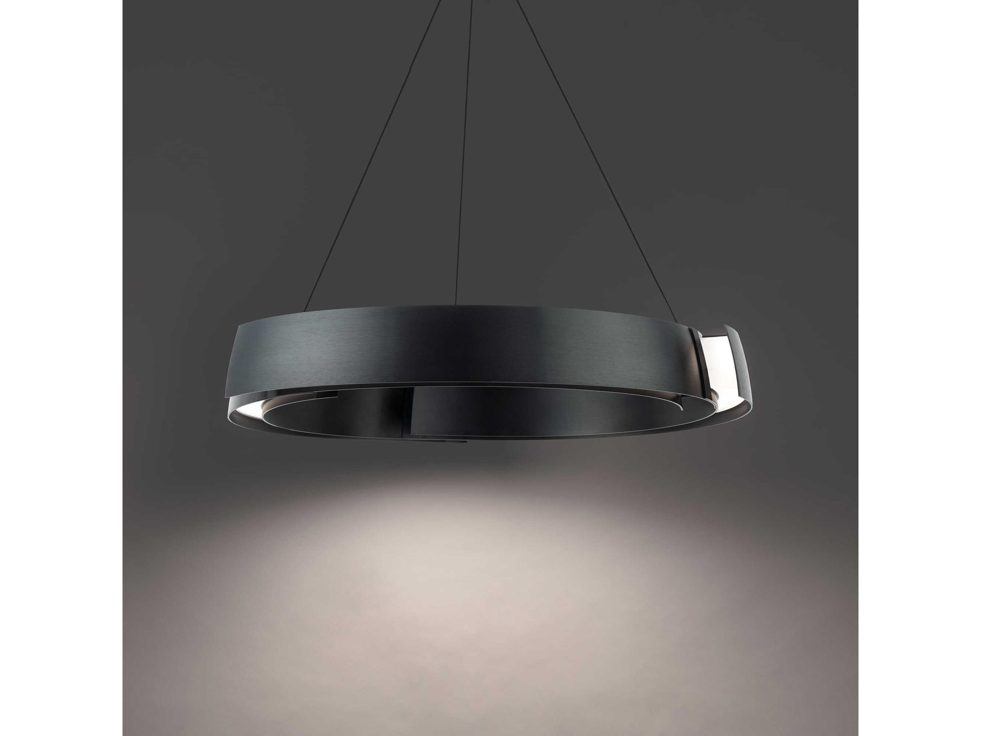 Modern Forms Battlestar 1-Light Black LED Round Pendant