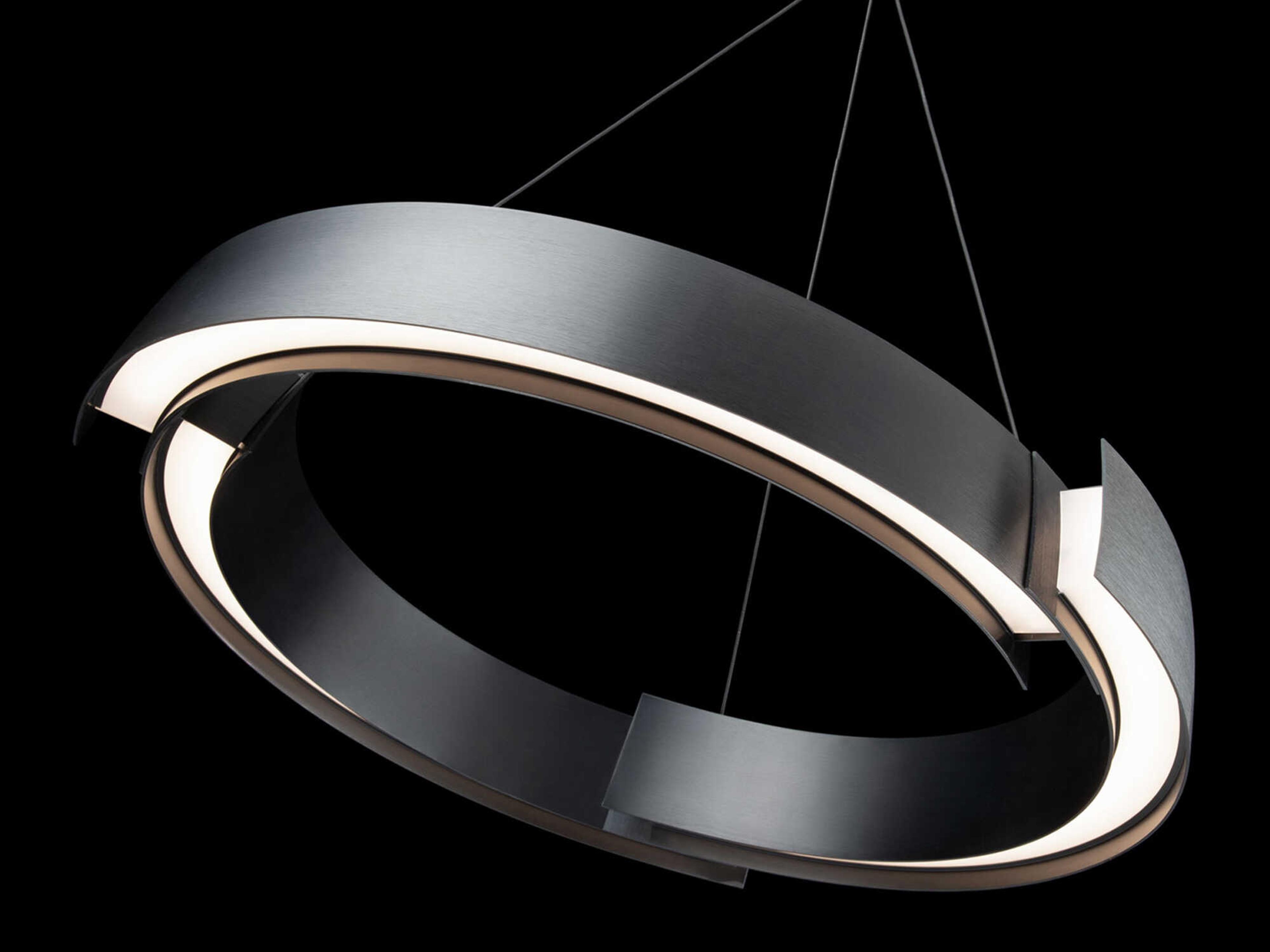 Modern Forms Battlestar 1-Light Black LED Round Pendant