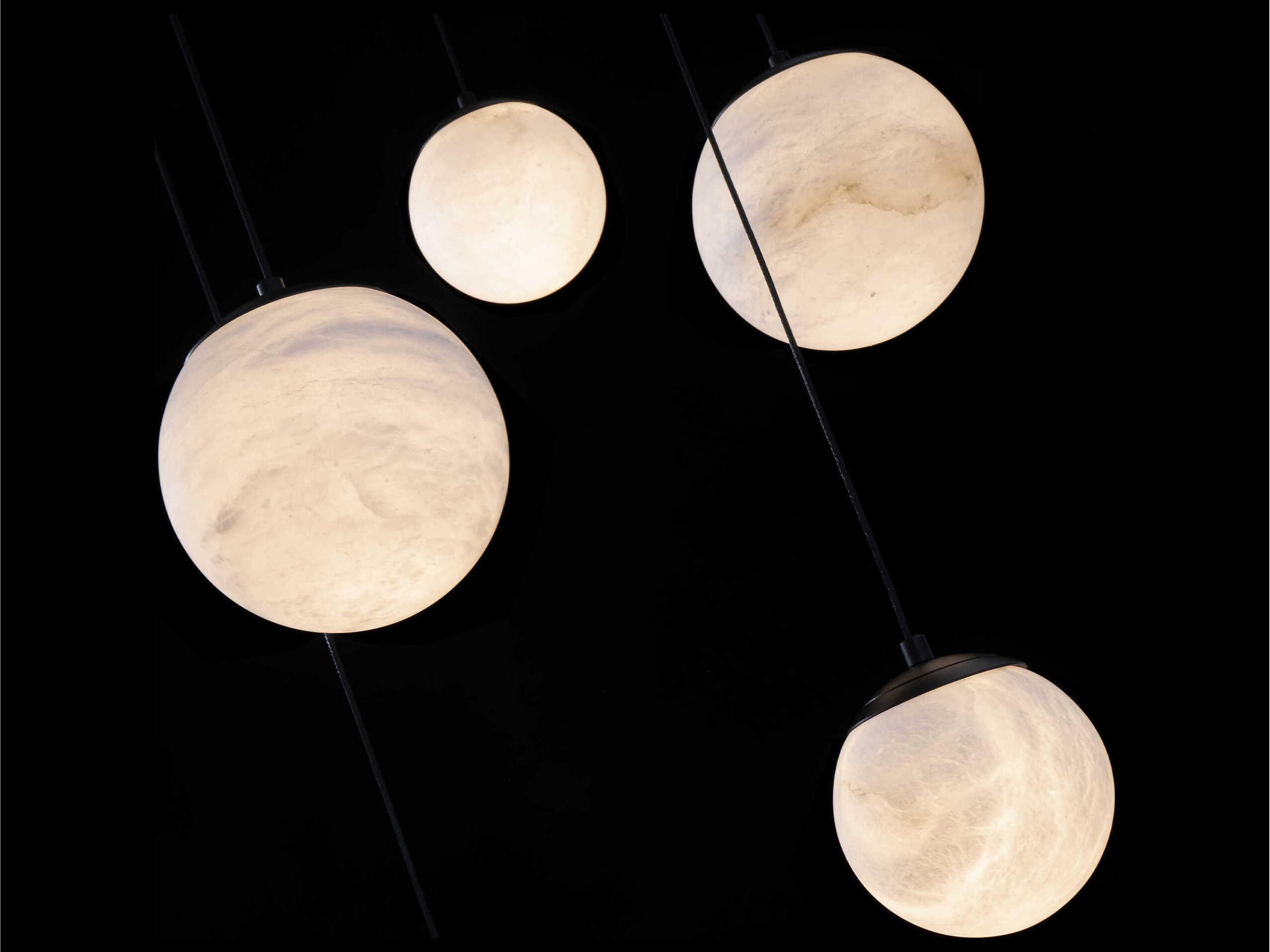 Modern Forms Pisces 5-Light Black Globe Pendant