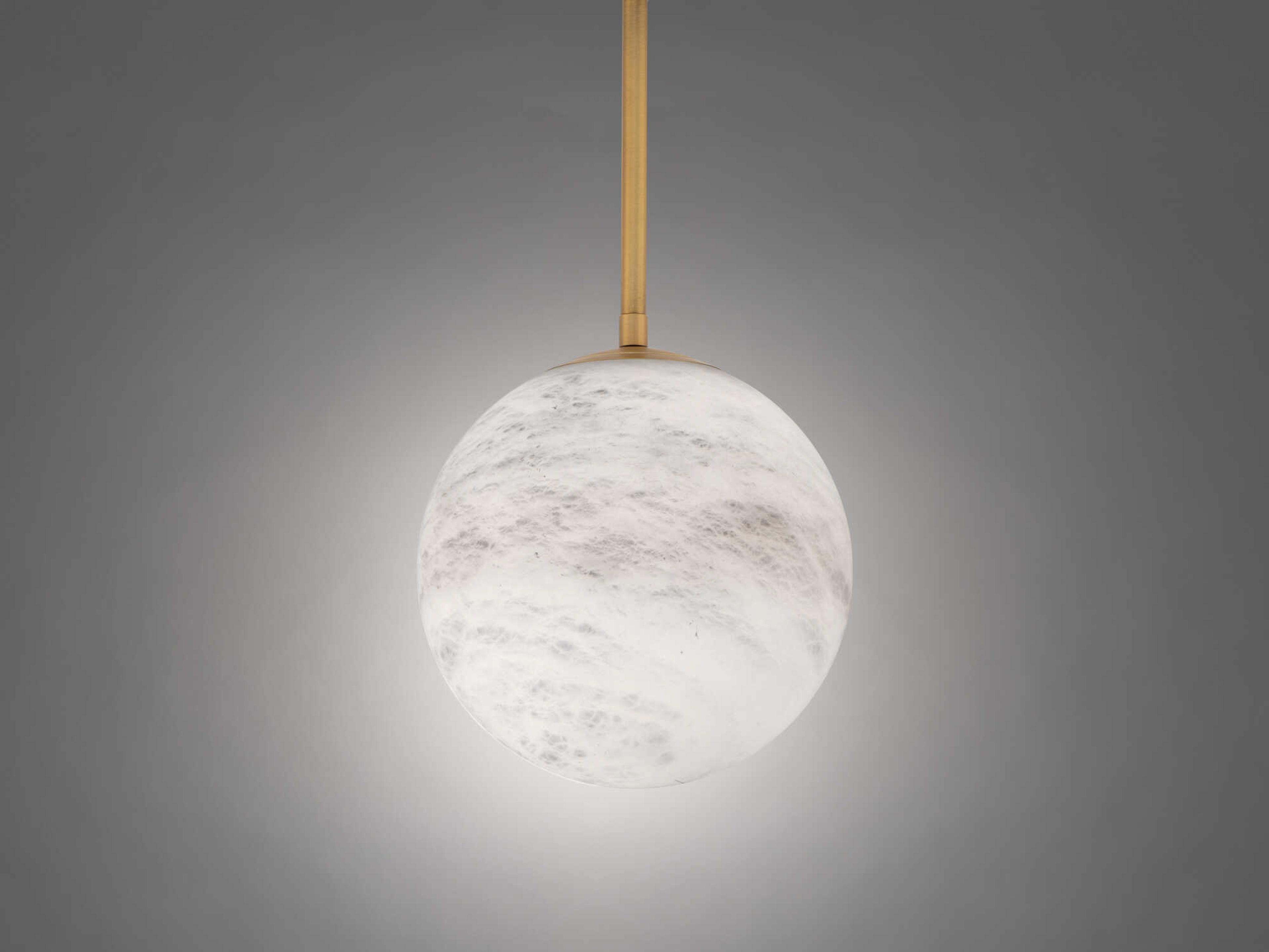 Modern Forms Pisces 1-Light Aged Brass Globe Mini Pendant