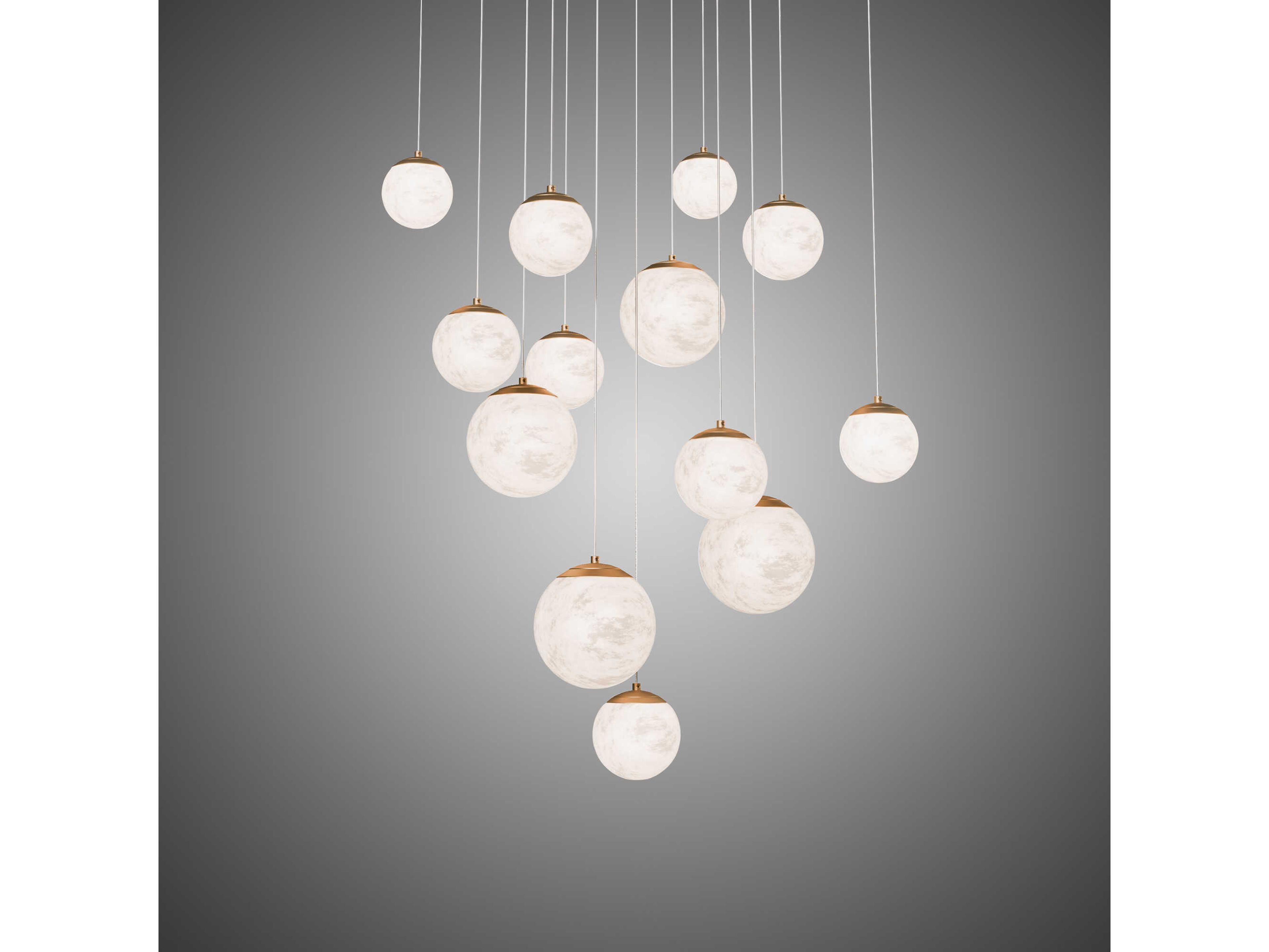 Modern Forms Pisces 13-Light Aged Brass Globe Pendant