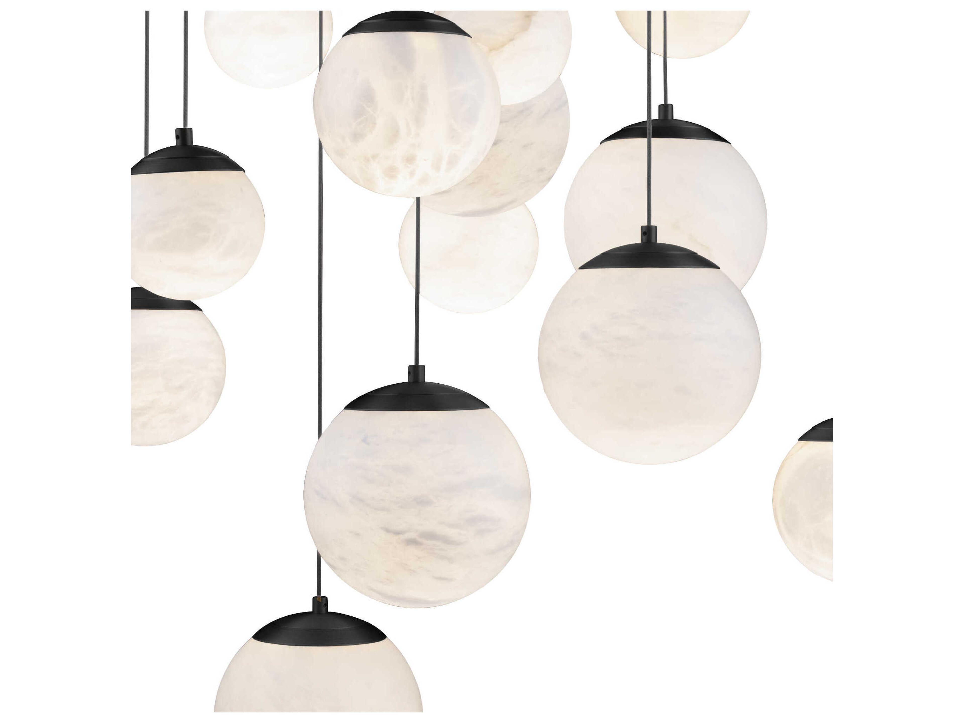 Modern Forms Pisces 15-Light Black Globe Pendant