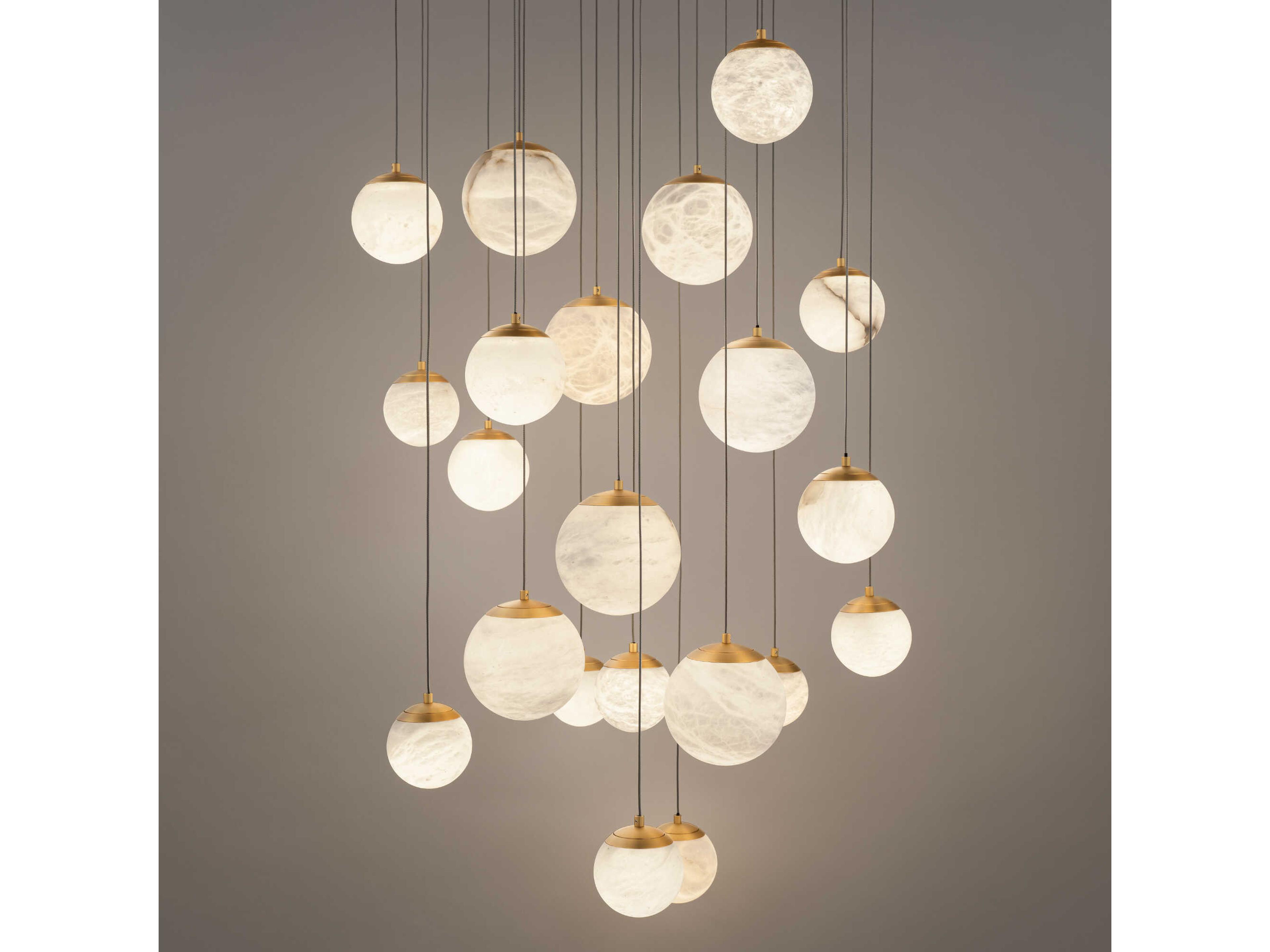 Modern Forms Pisces 21-Light Aged Brass Globe Pendant