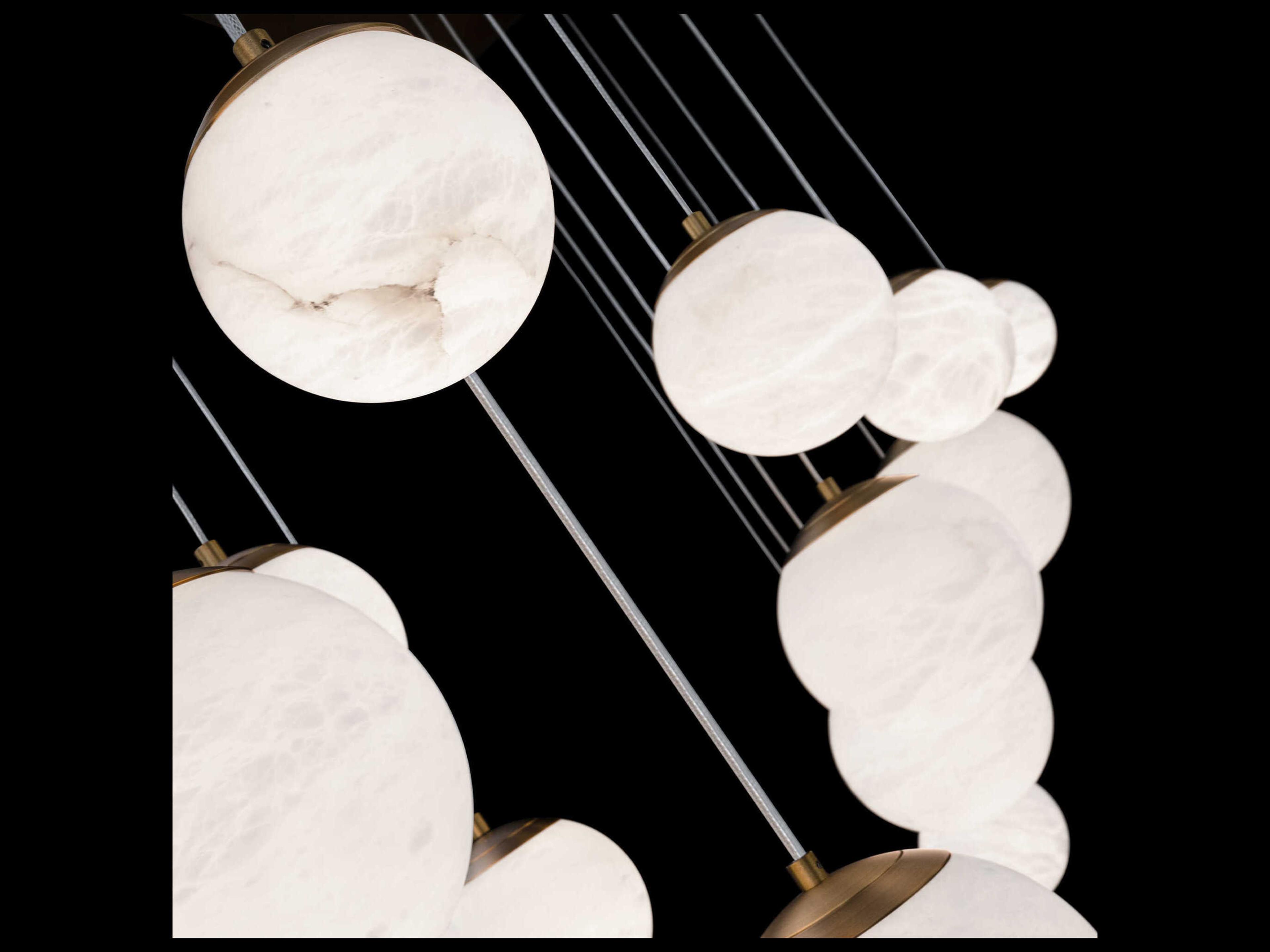 Modern Forms Pisces 23-Light Aged Brass Globe Island Pendant