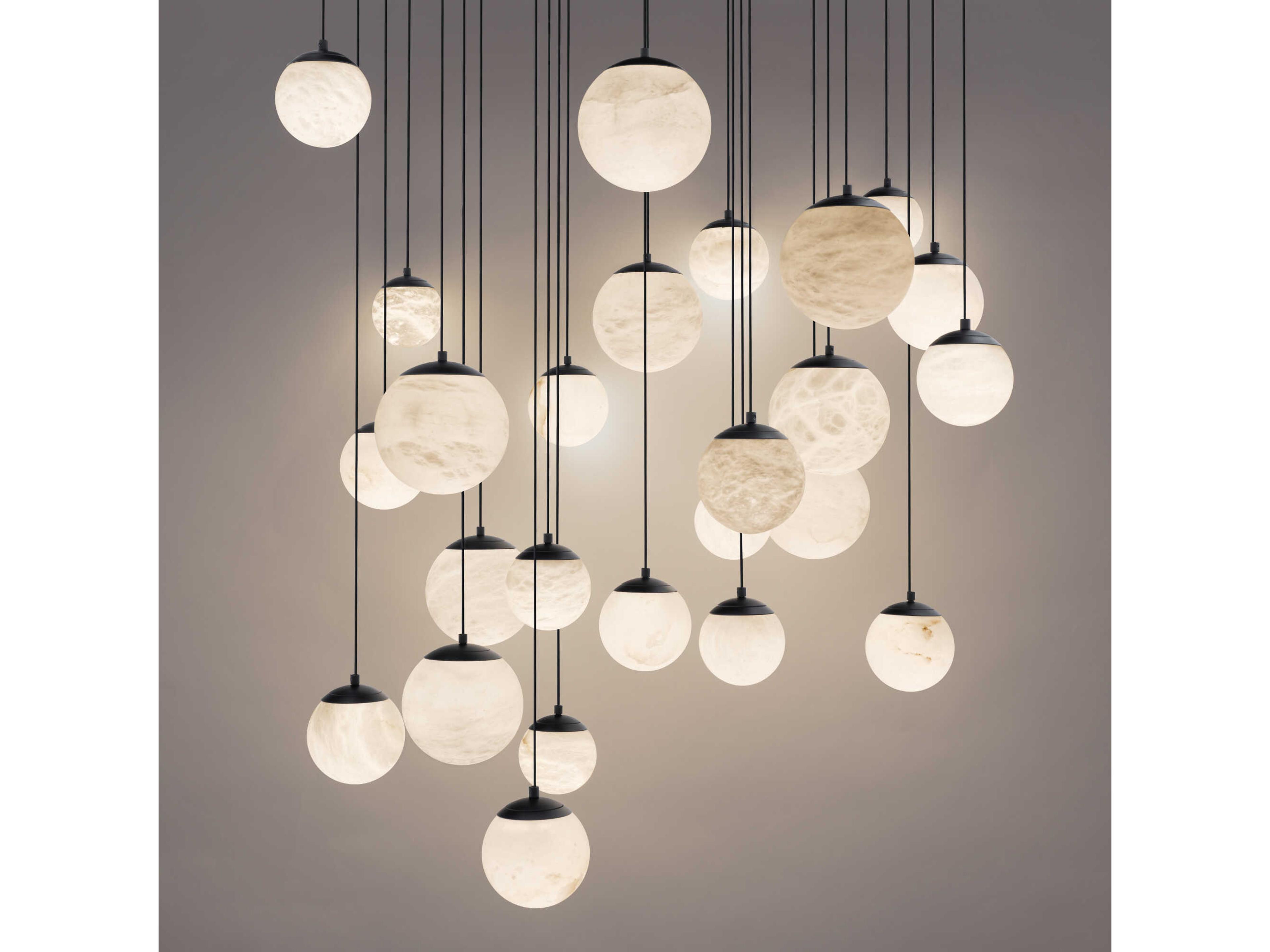 Modern Forms Pisces 25-Light Black Globe Pendant