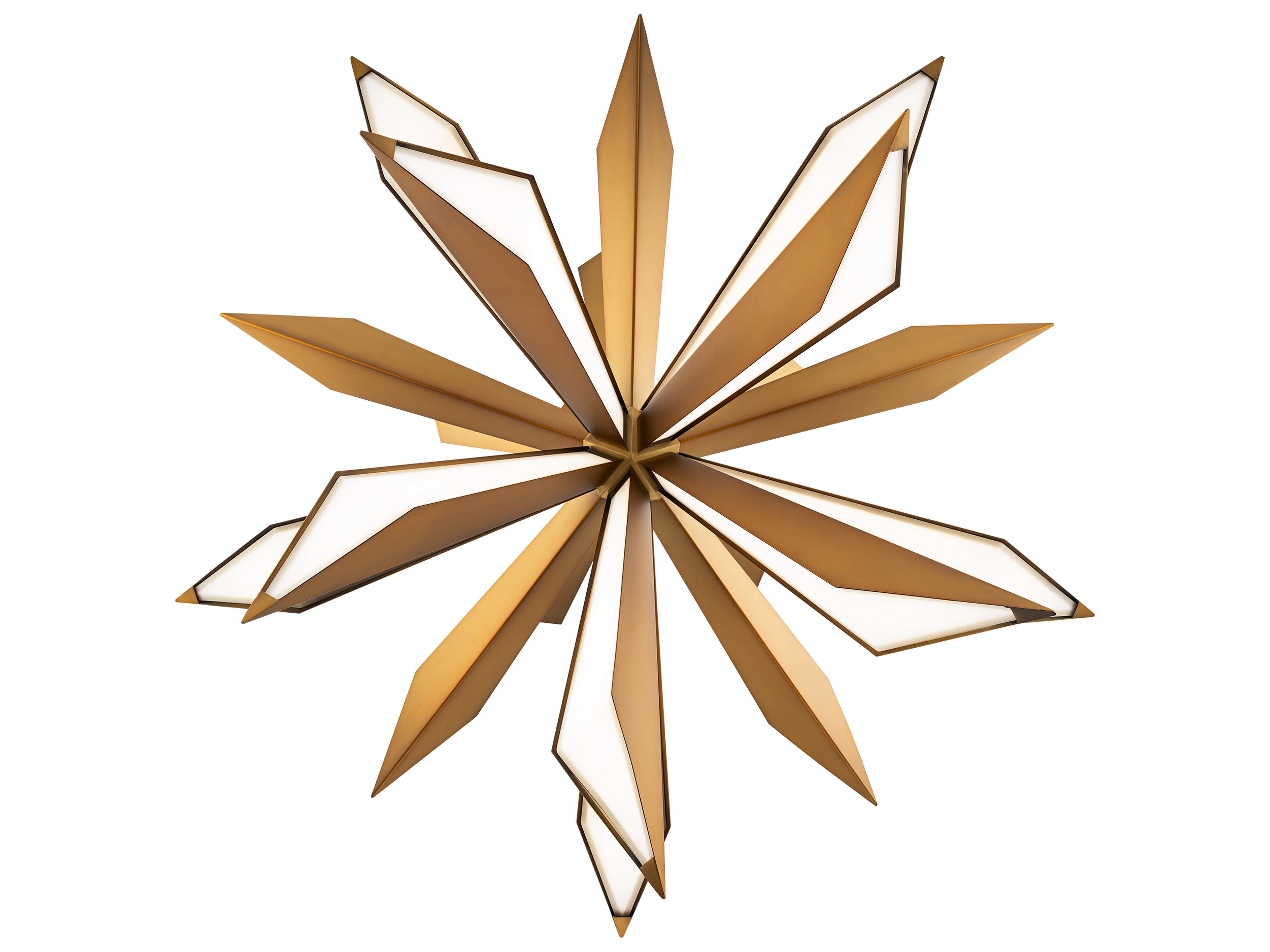 Modern Forms Siren 1-Light Aged Brass Geometric Sputnik Pendant