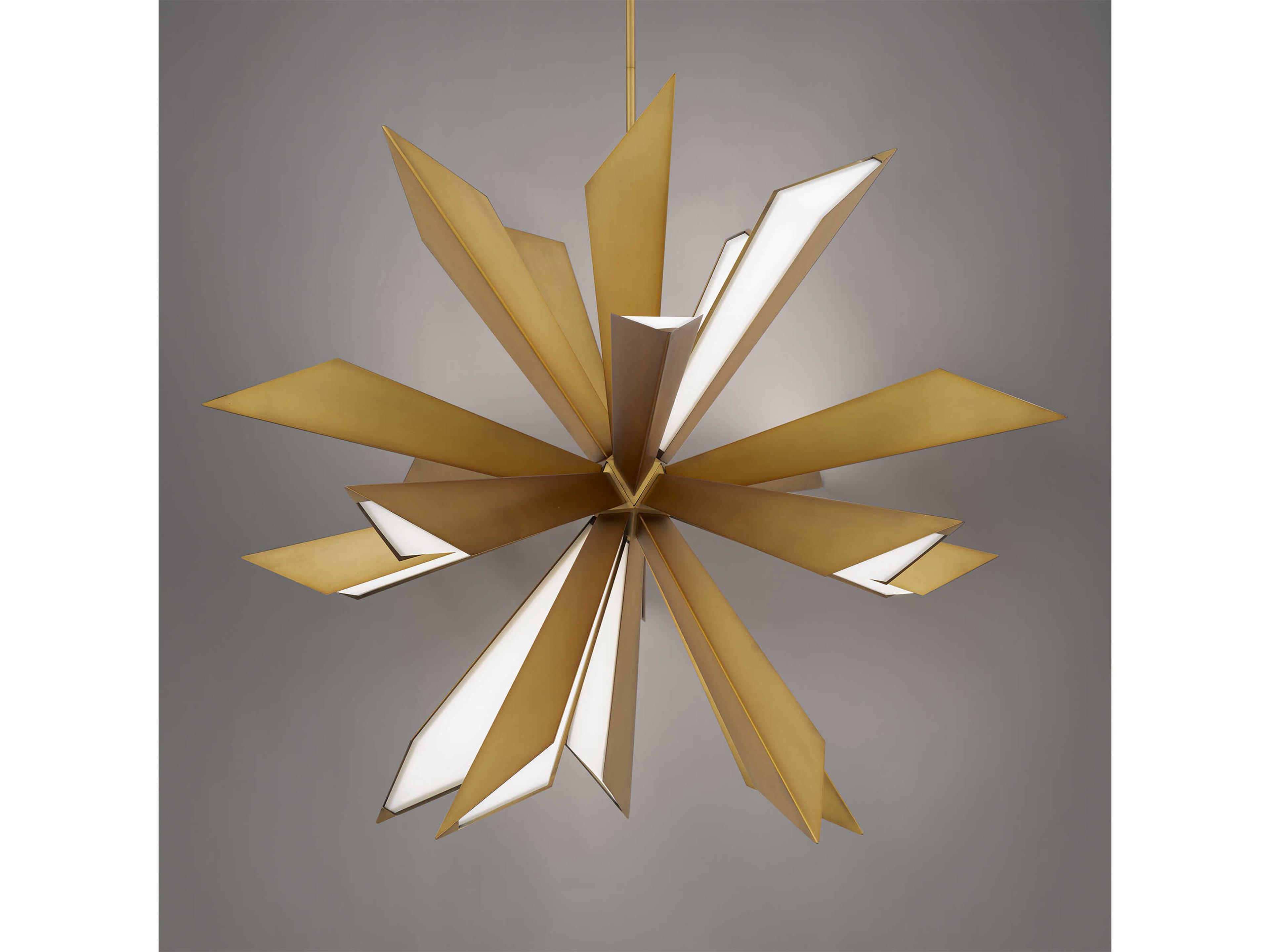 Modern Forms Siren 1-Light Aged Brass Geometric Sputnik Pendant