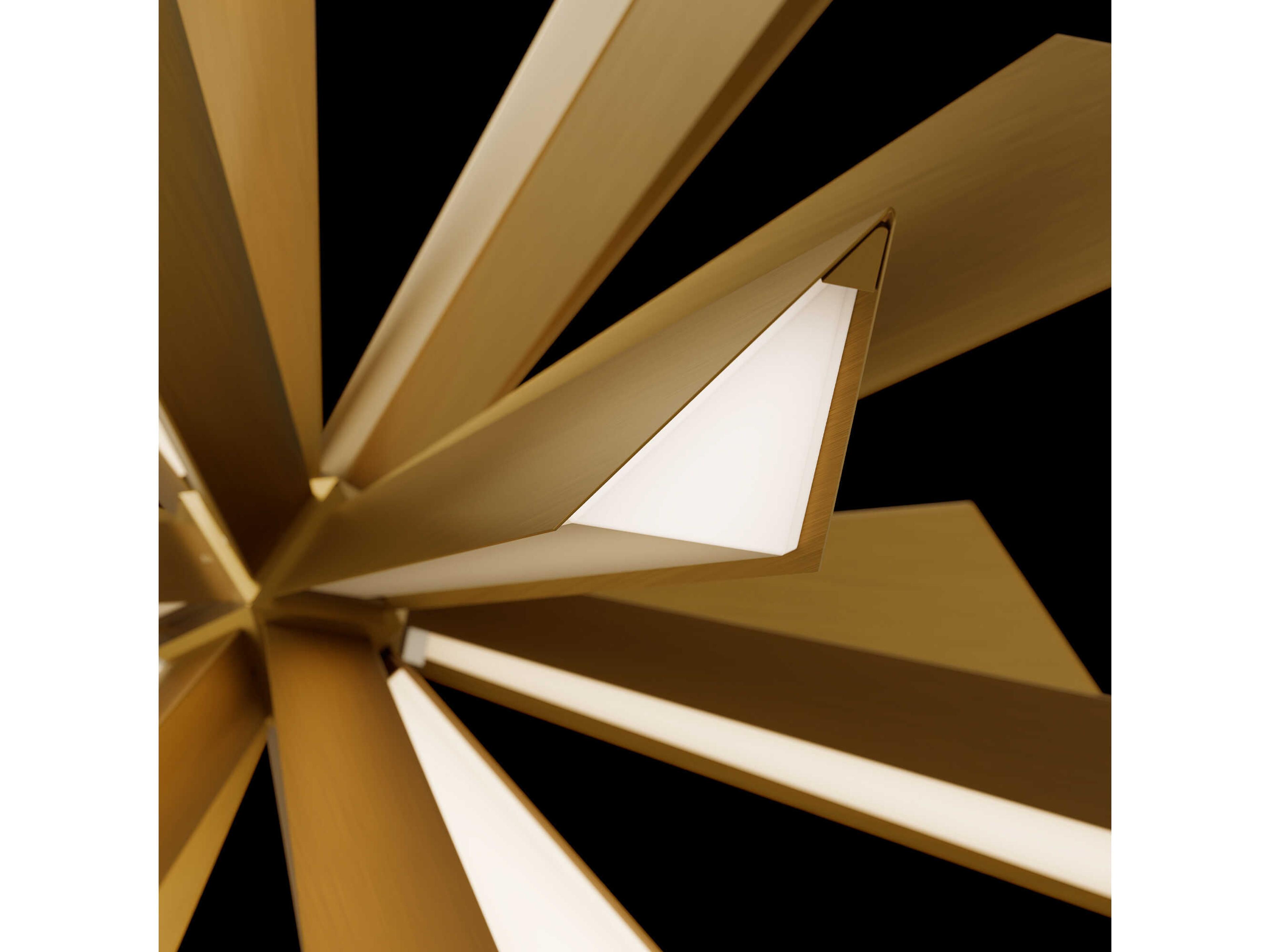 Modern Forms Siren 1-Light Aged Brass Geometric Sputnik Pendant