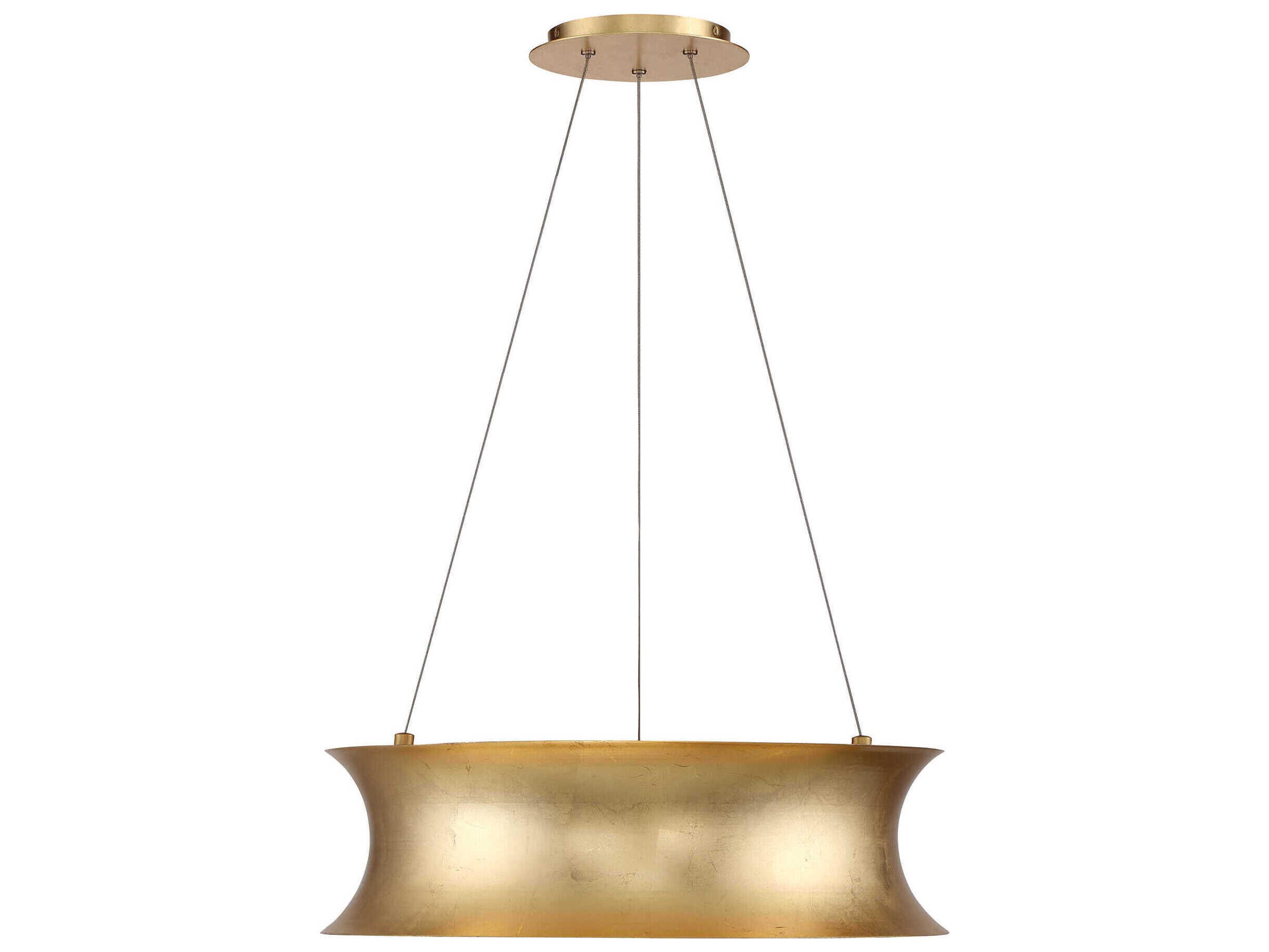 Modern Forms Tango 1-Light Gold Leaf Glass LED Round Pendant