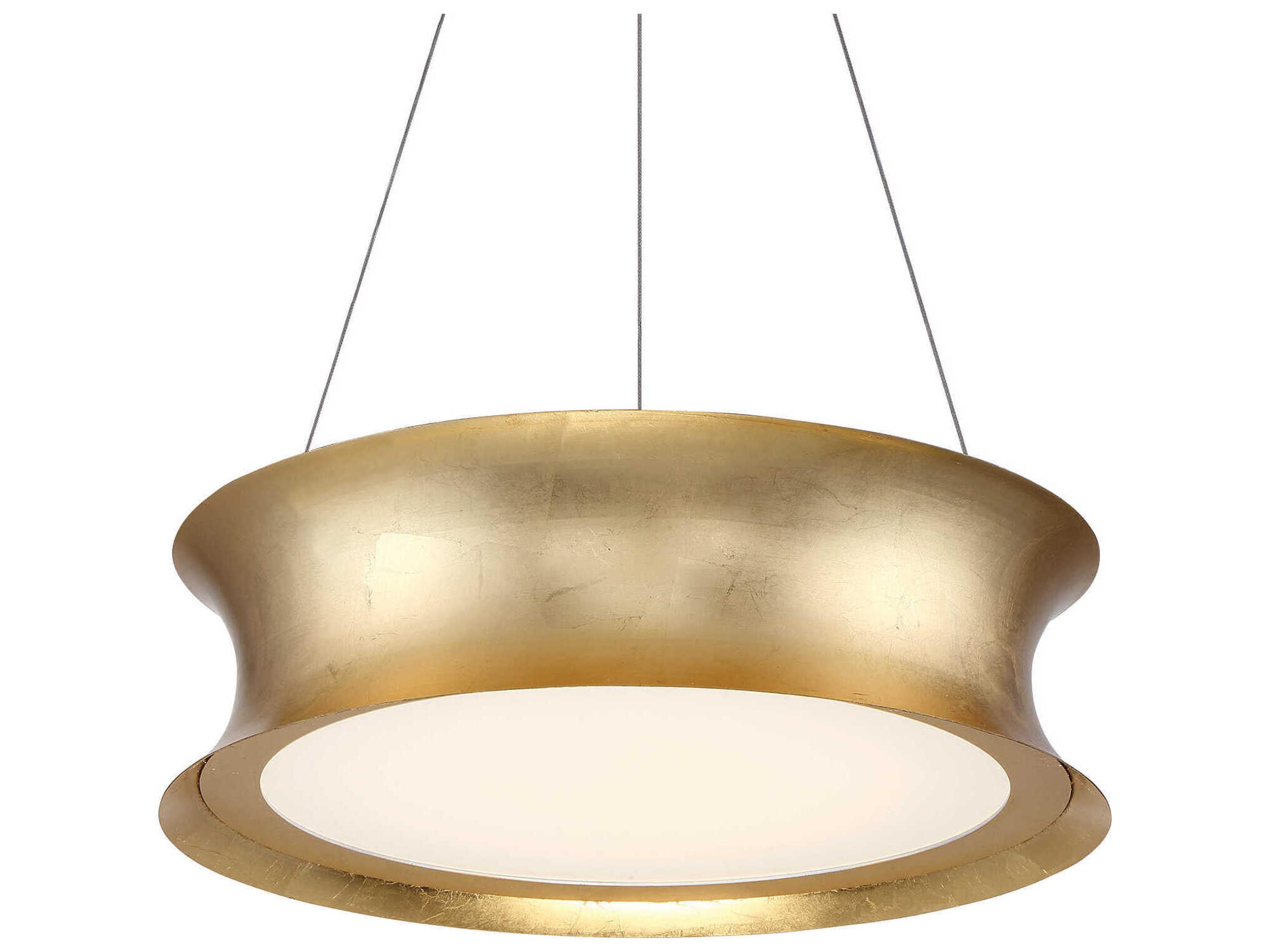 Modern Forms Tango 1-Light Gold Leaf Glass LED Round Pendant