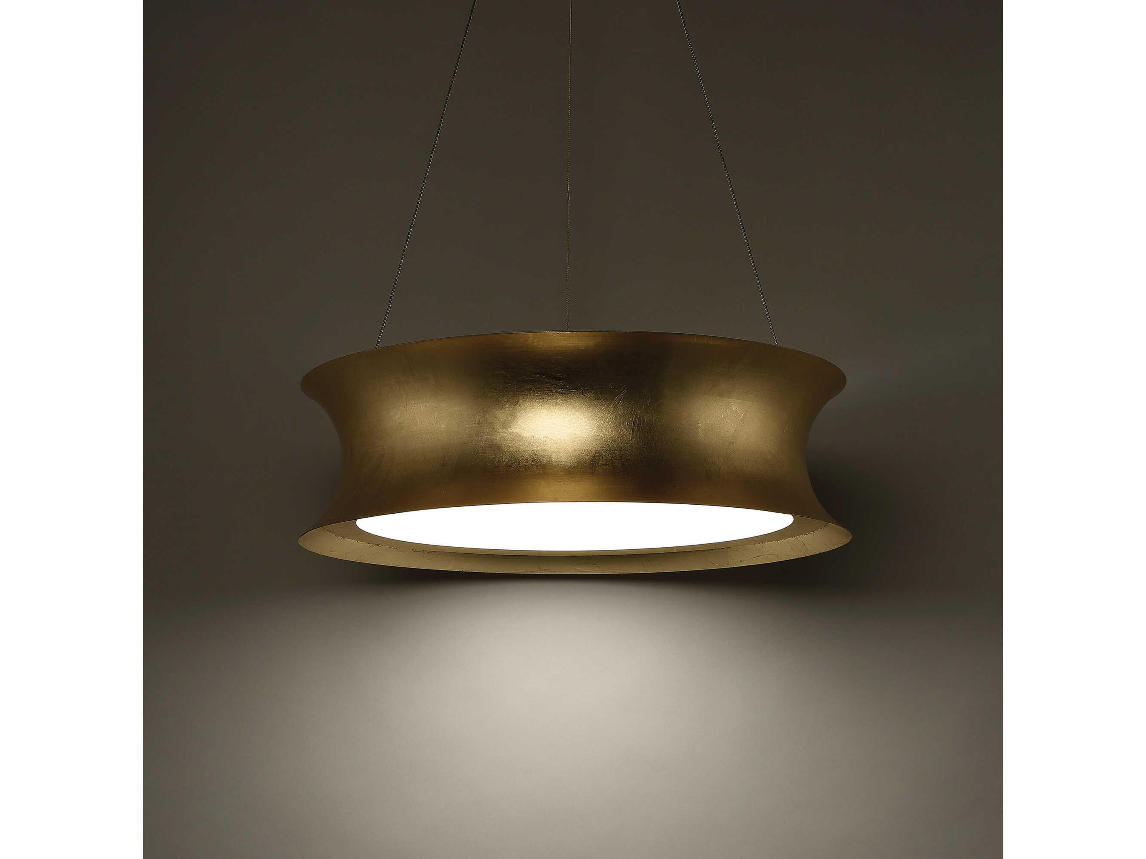 Modern Forms Tango 1-Light Gold Leaf Glass LED Round Pendant