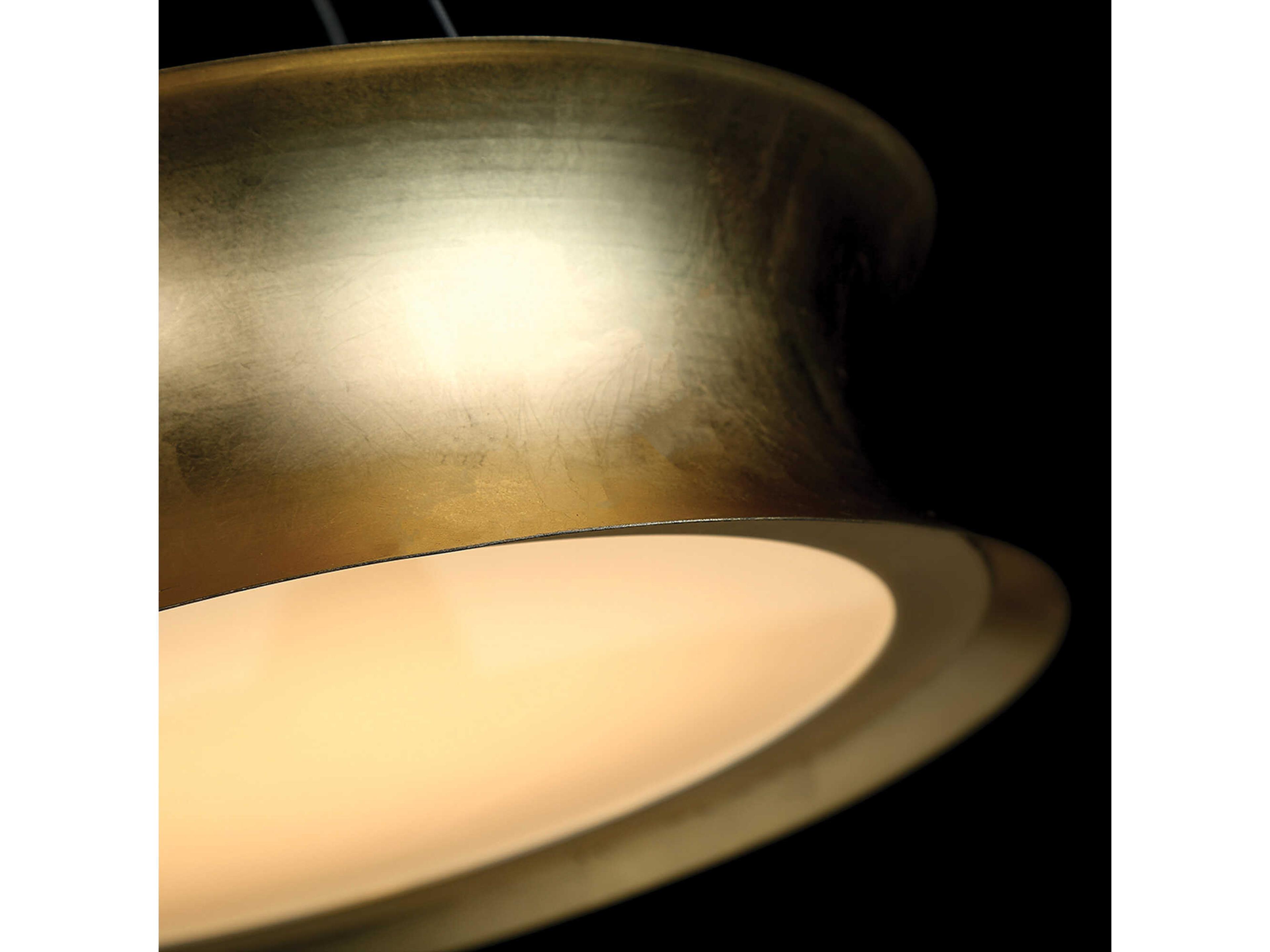 Modern Forms Tango 1-Light Gold Leaf Glass LED Round Pendant